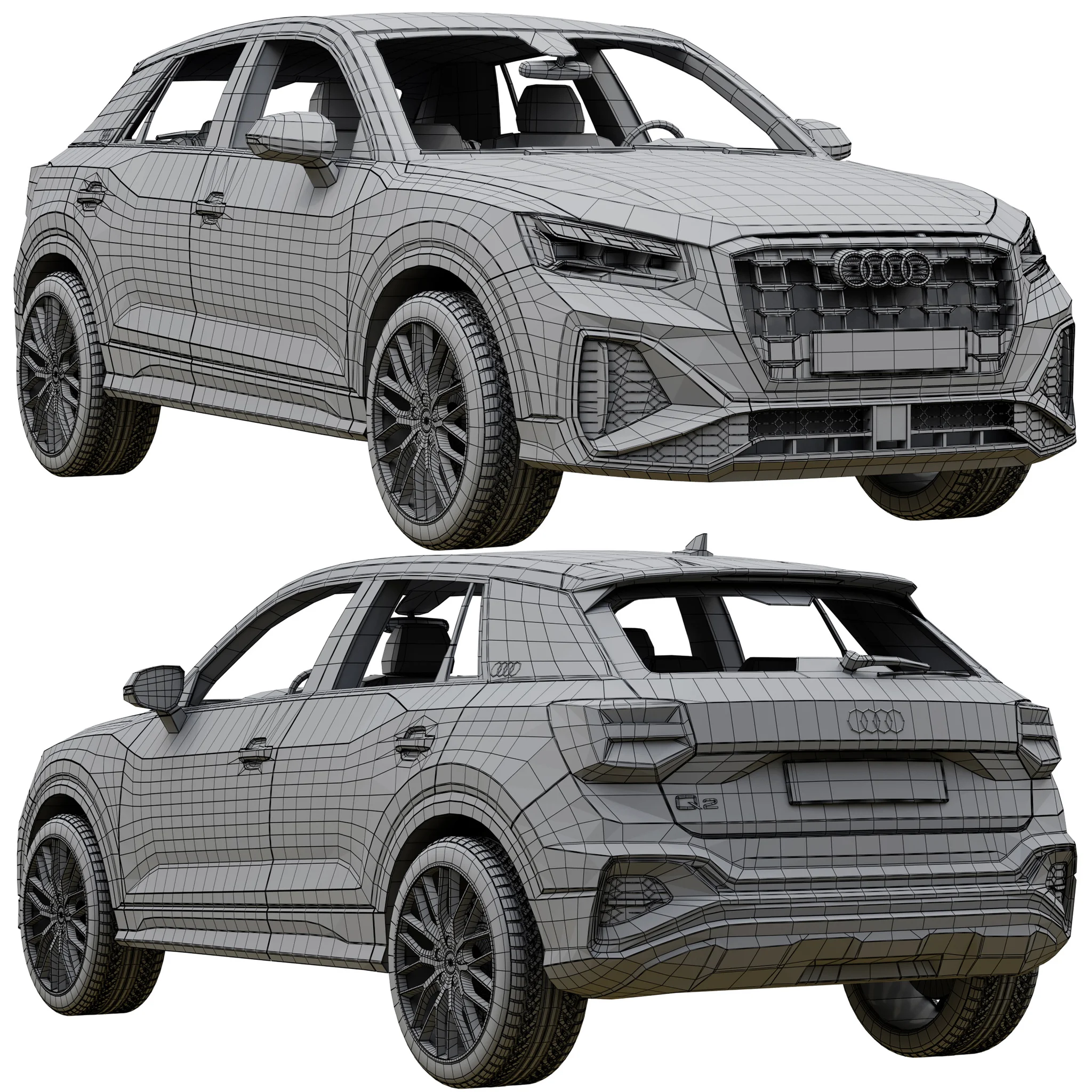 Audi Q2, 3D model preview 18