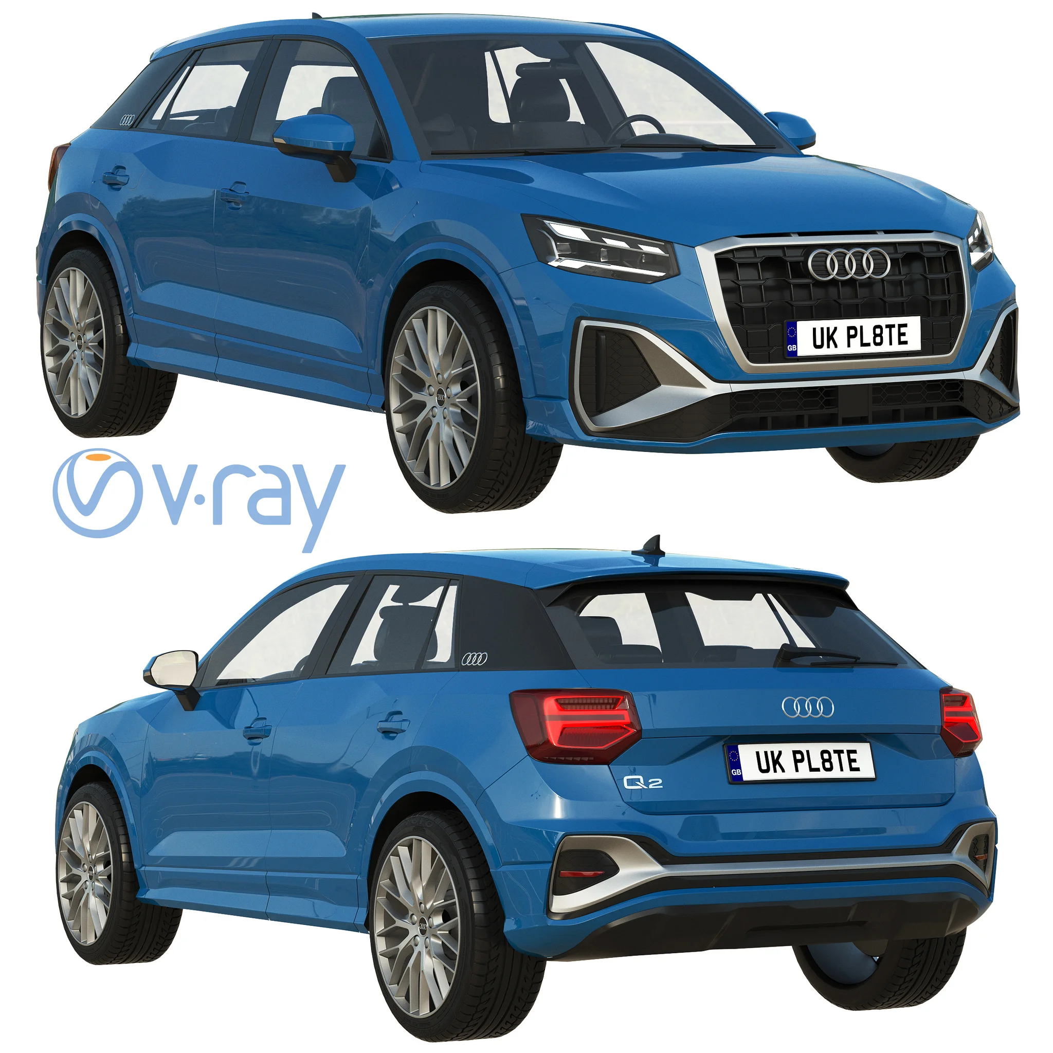 Audi Q2, 3D model preview 20