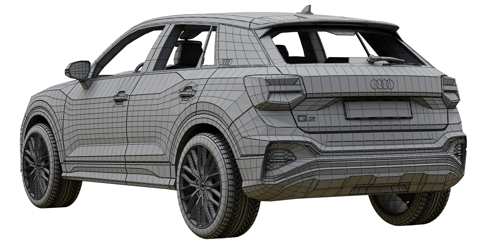 Audi Q2, 3D model preview 22