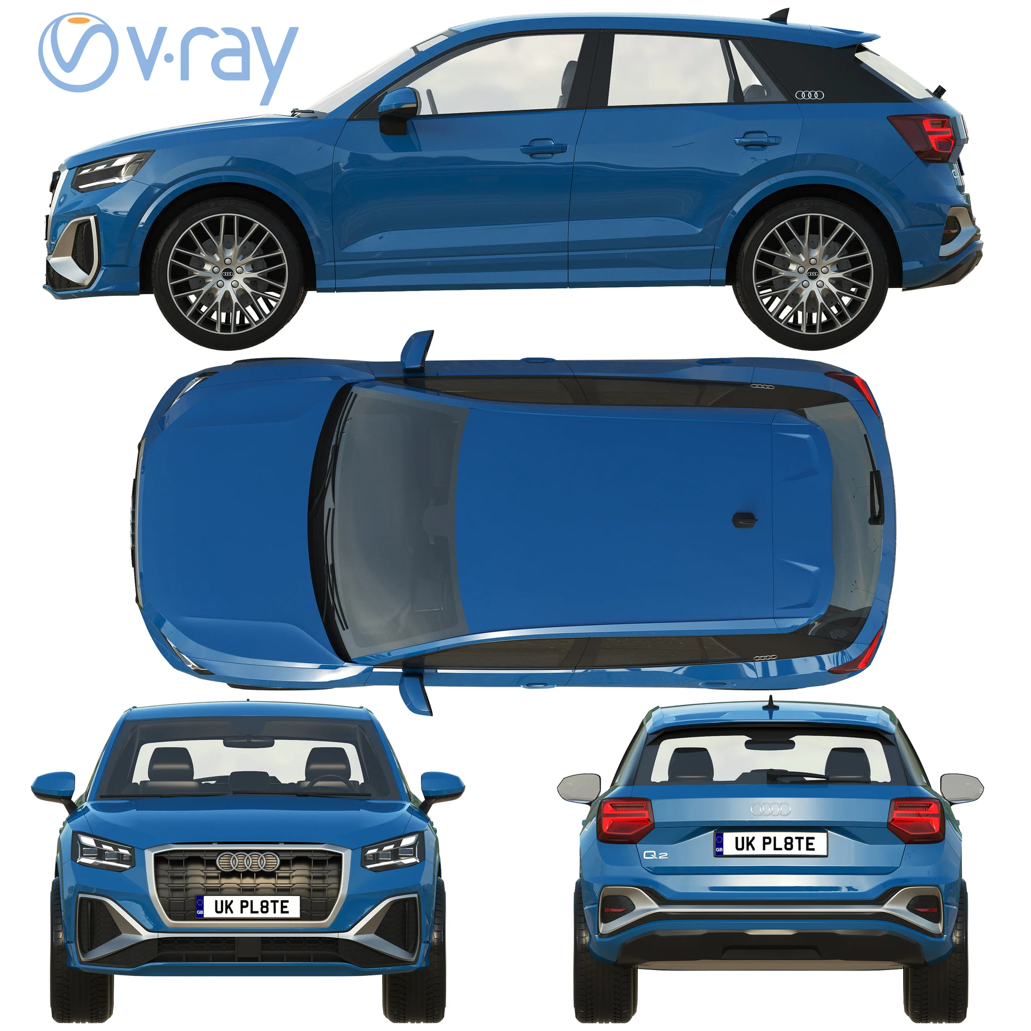 Audi Q2, 3D model preview 29