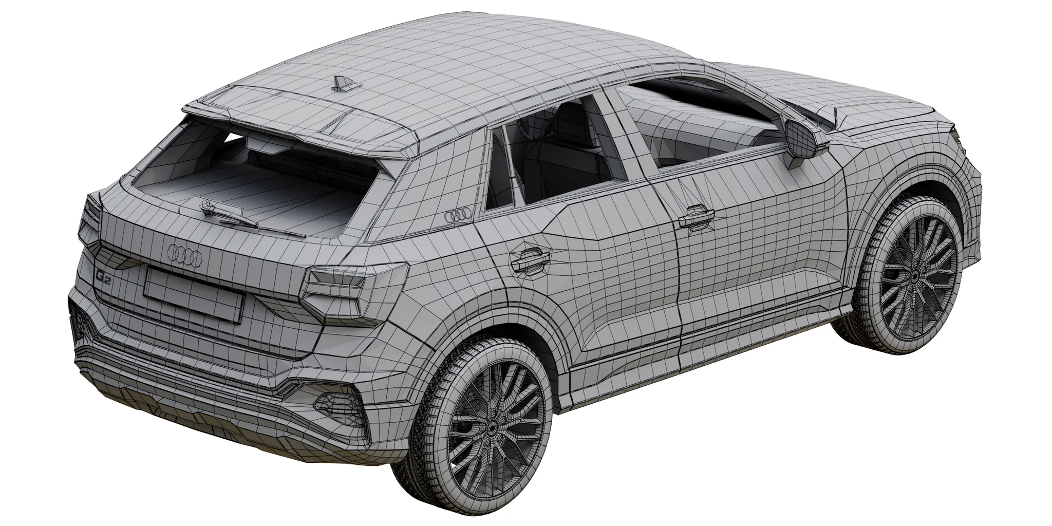 Audi Q2, 3D model preview 35