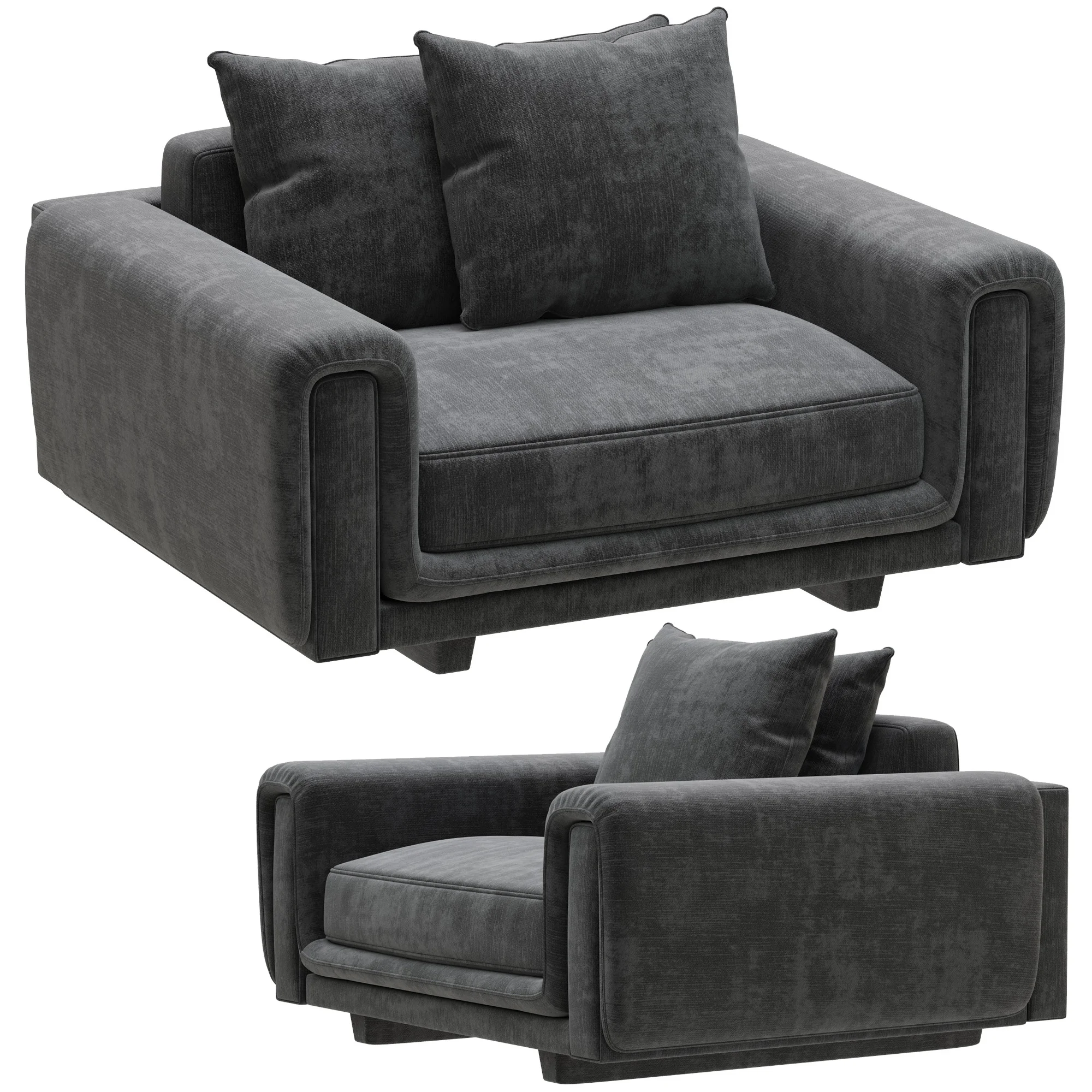 Roche Bobois UNDERLINE Loveseat — 3D model preview 2