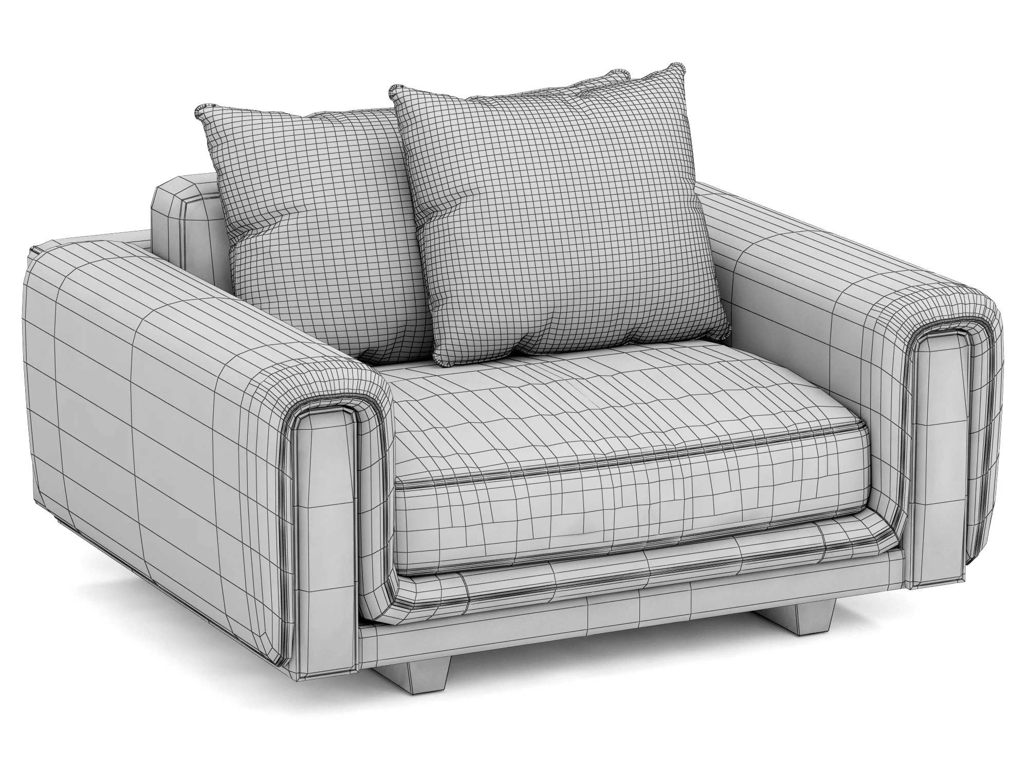 Roche Bobois UNDERLINE Loveseat — 3D model preview 9