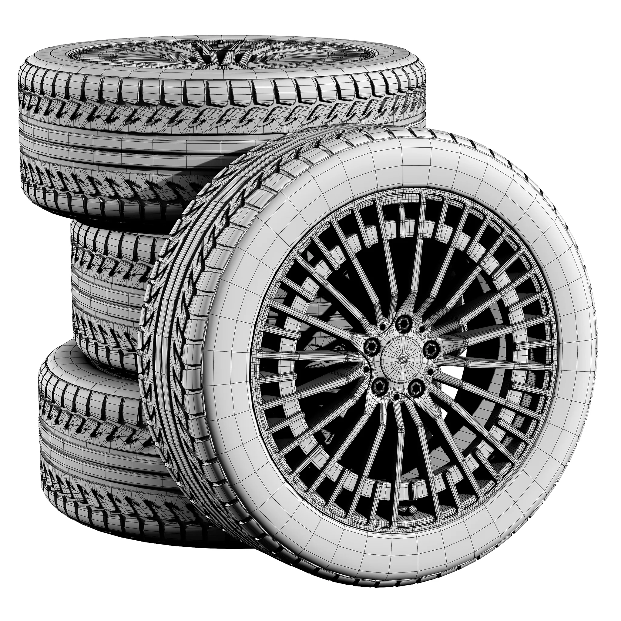 Mercedes Tires 4, 3D model preview 1