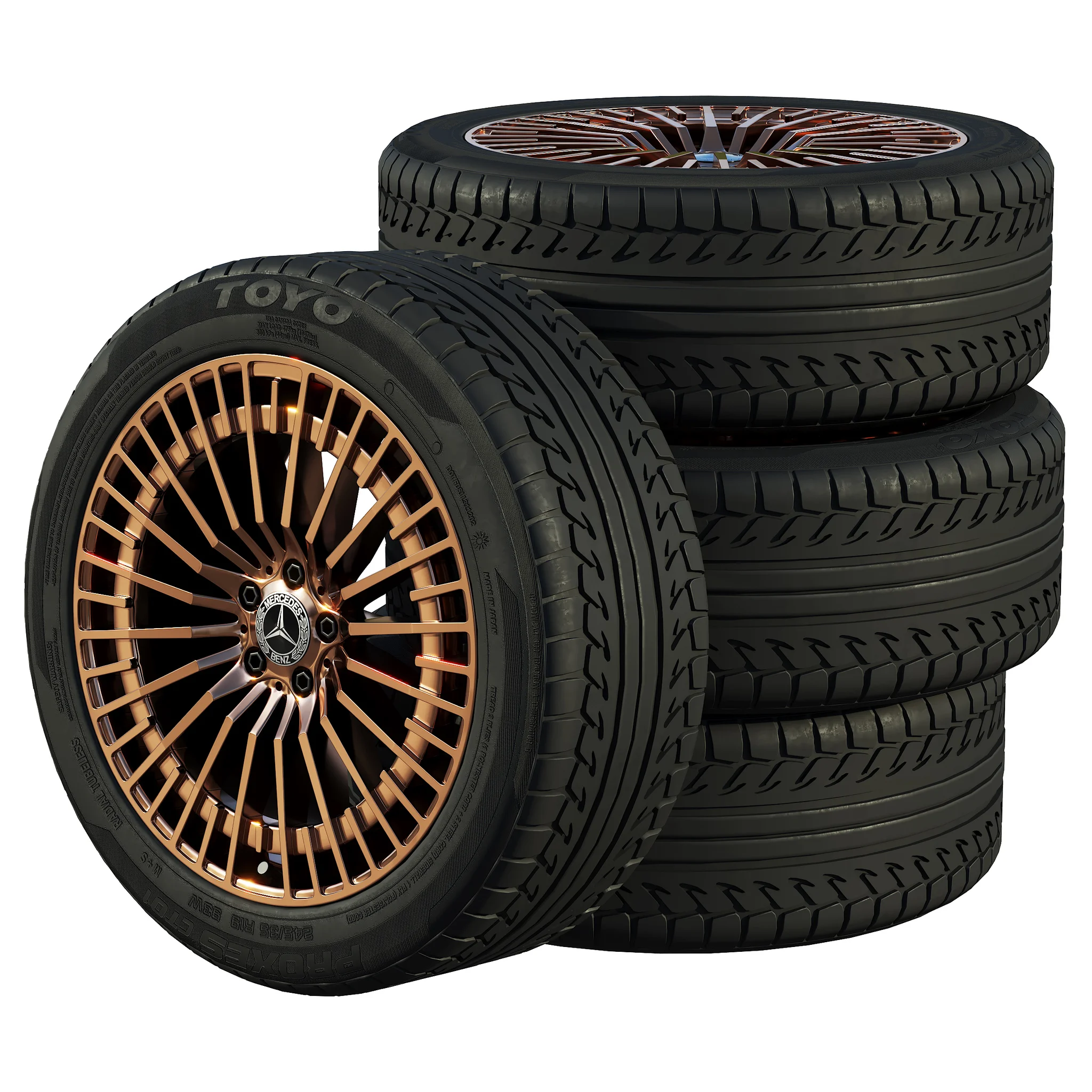 Mercedes Tires 4, 3D model preview 2