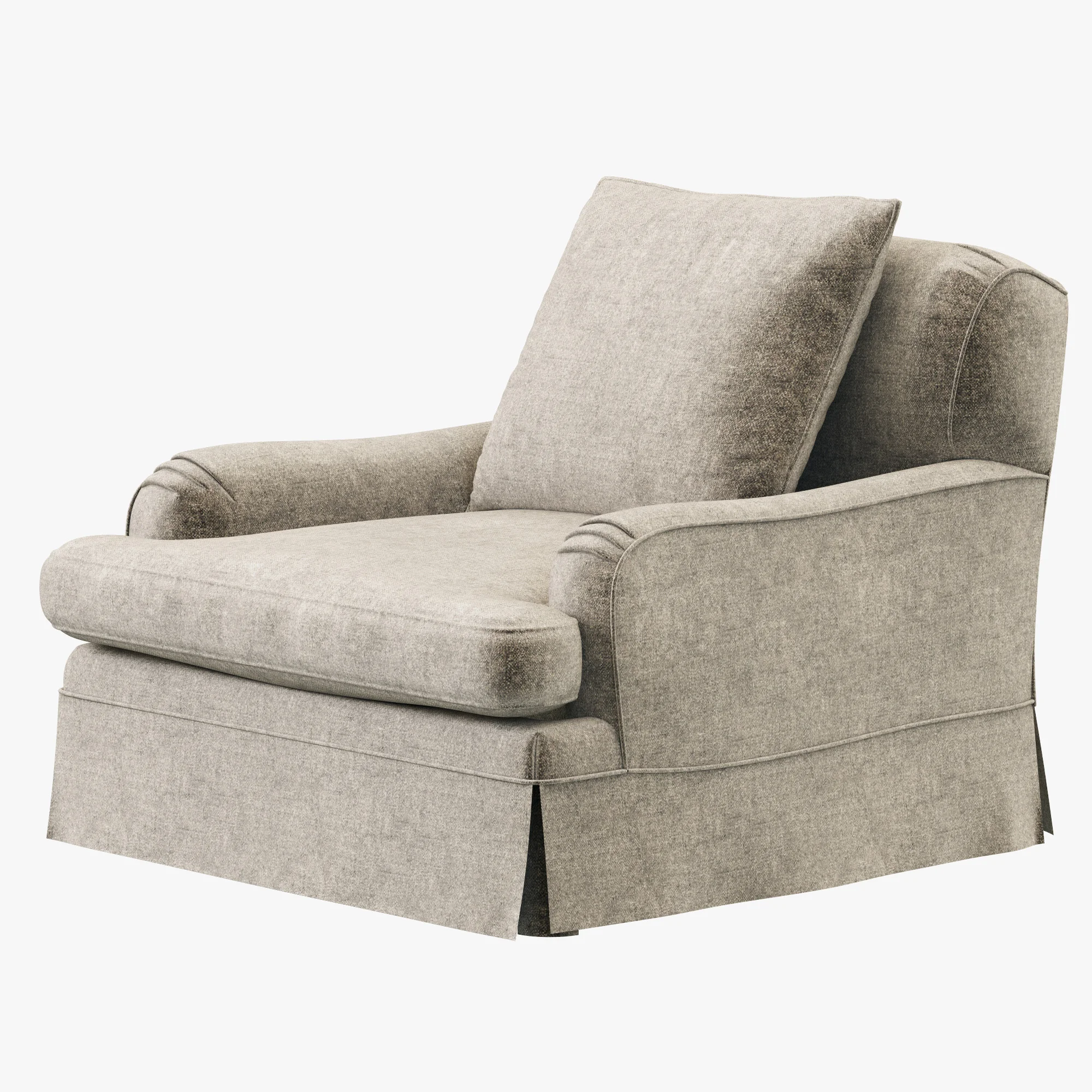 Restoration Hardware Belgian Classic Roll Arm Slipcovered Chair — 3D model preview 2