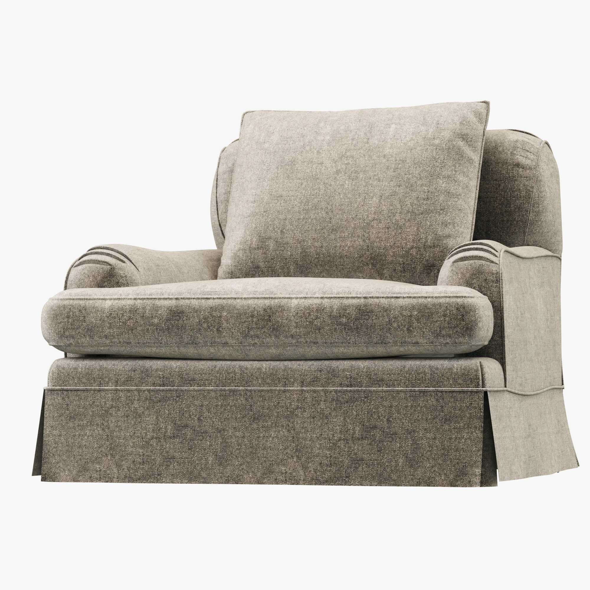 Restoration Hardware Belgian Classic Roll Arm Slipcovered Chair — 3D model preview 3