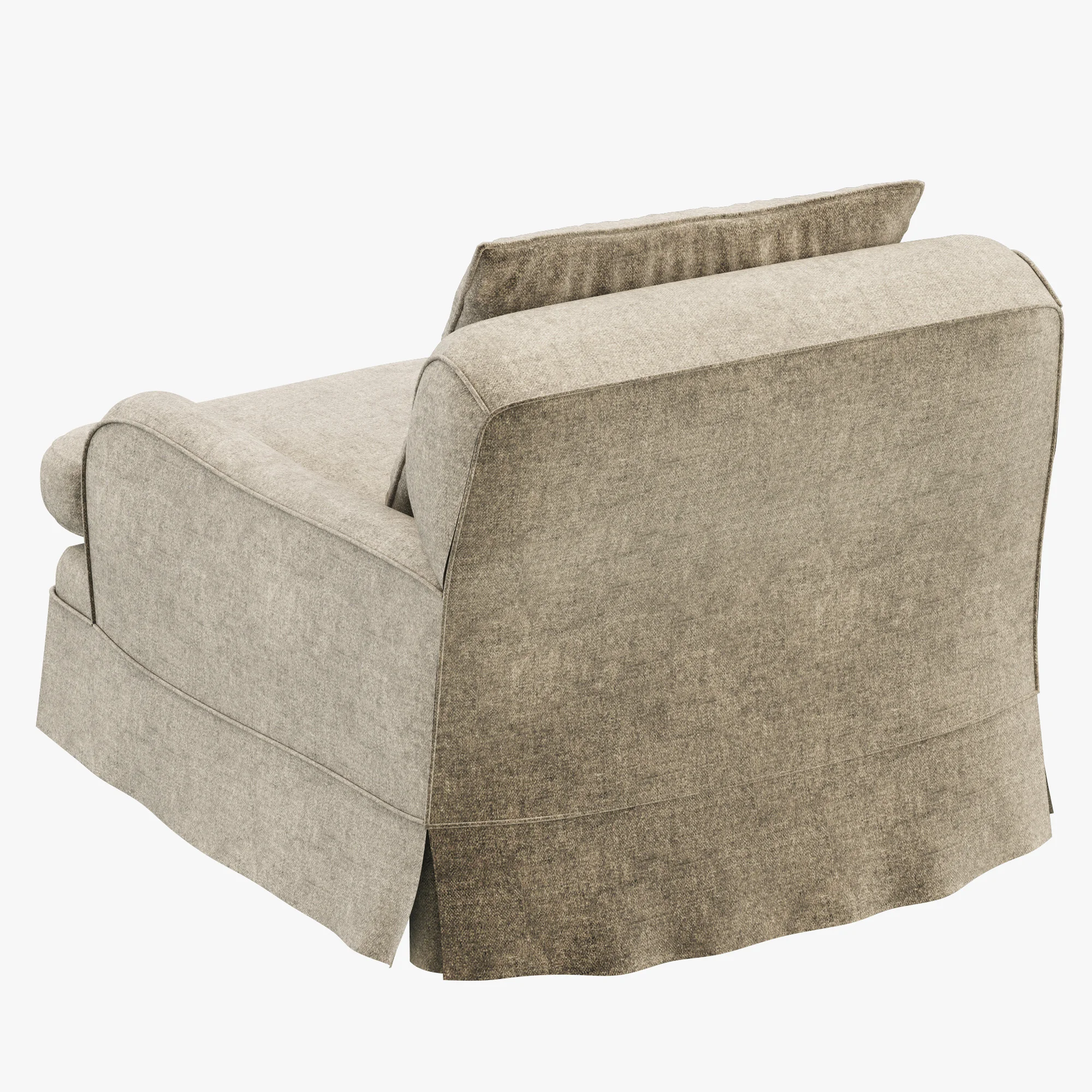 Restoration Hardware Belgian Classic Roll Arm Slipcovered Chair — 3D model preview 4