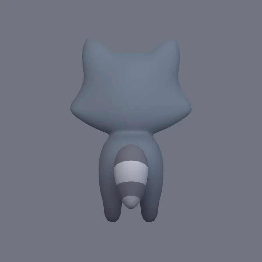 Stylized Animal Raccoon, 3D model preview 4