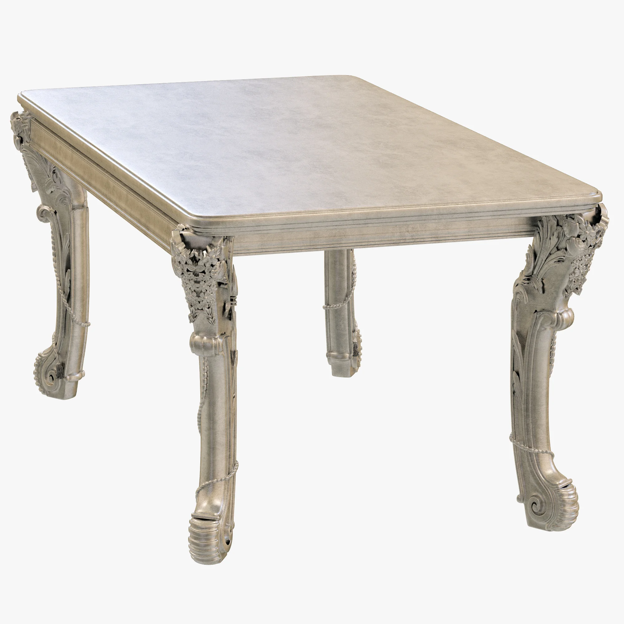 Kare Table Romantico Silver — 3D model preview 1