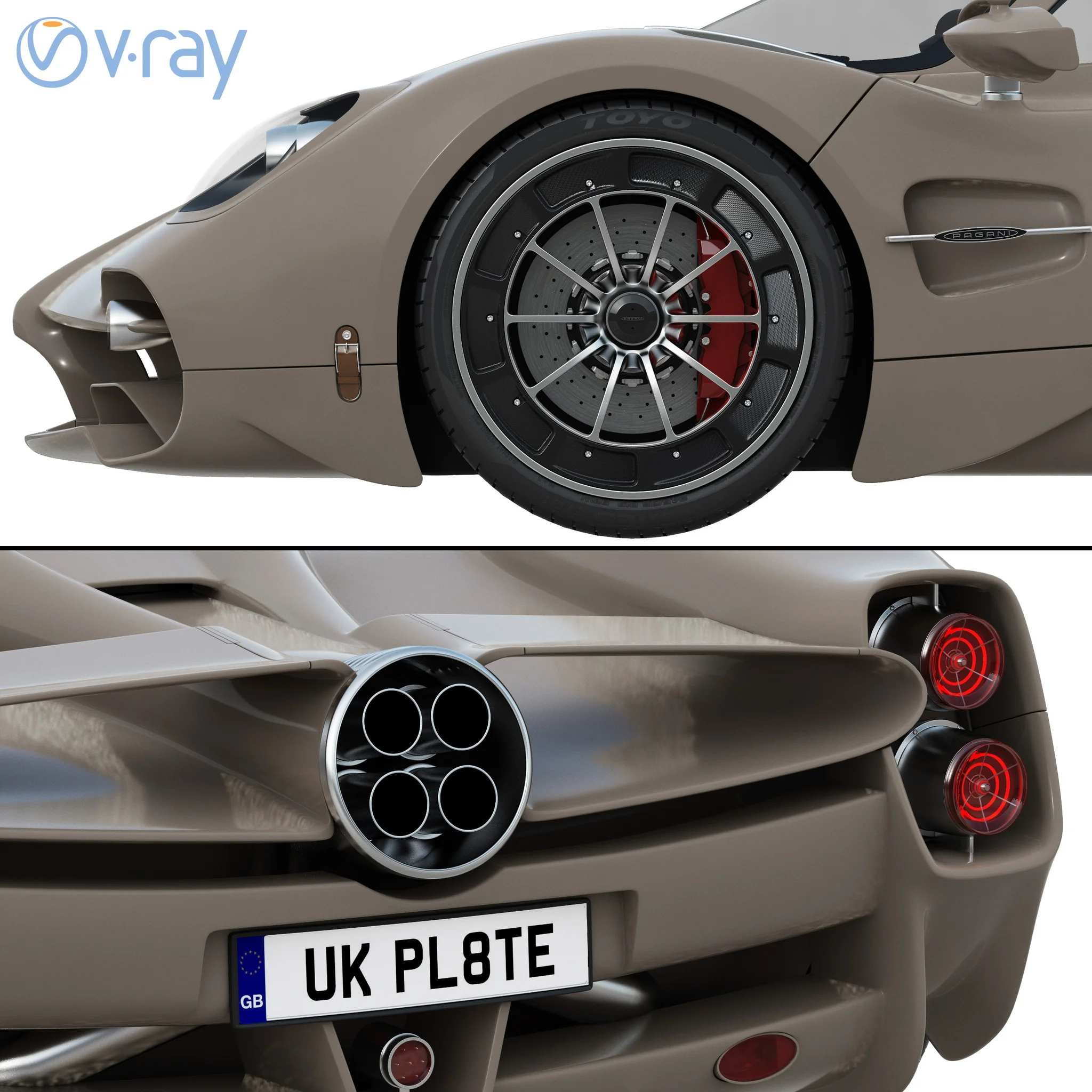 Pagani Utopia, 3D model preview 4