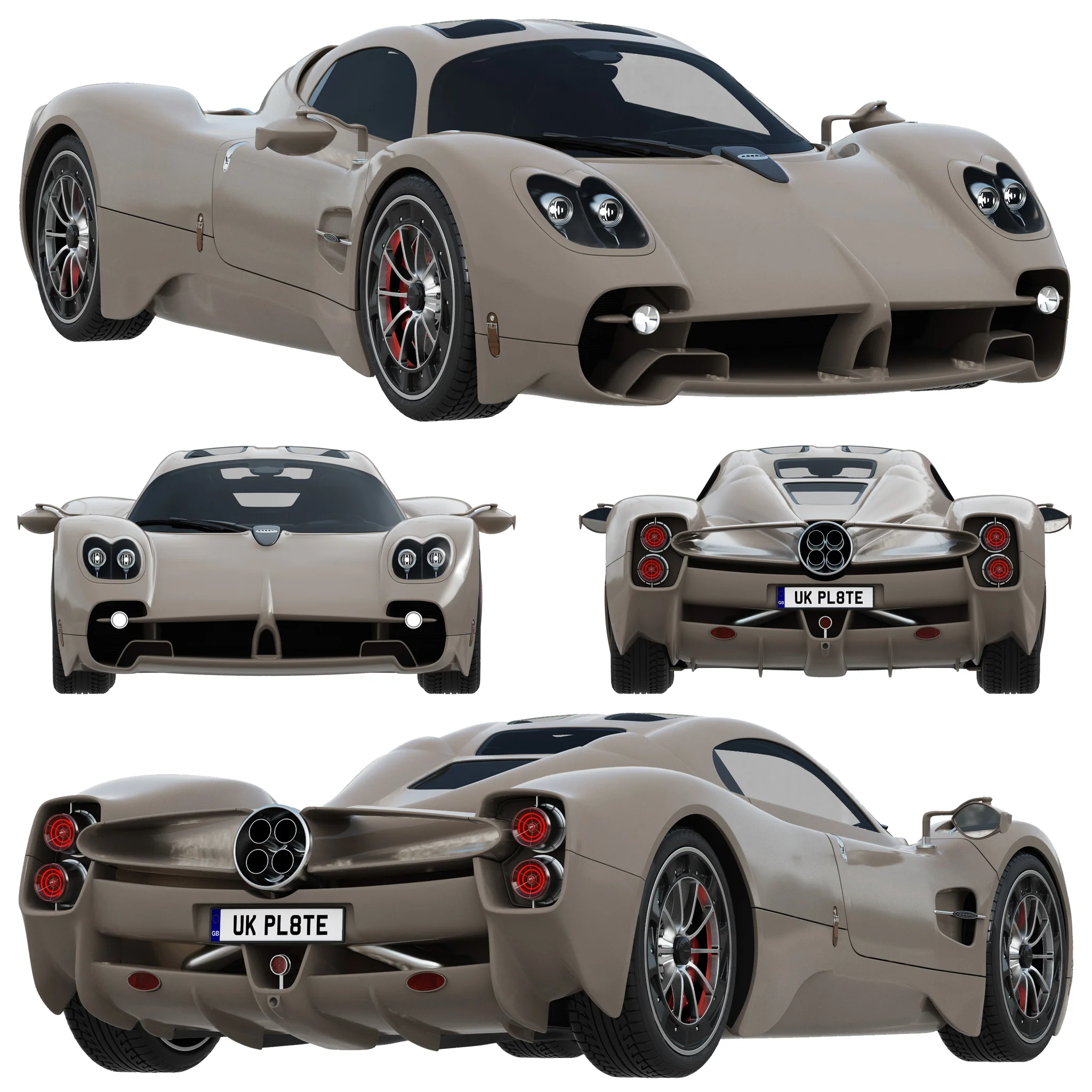 Pagani Utopia, 3D model preview 21