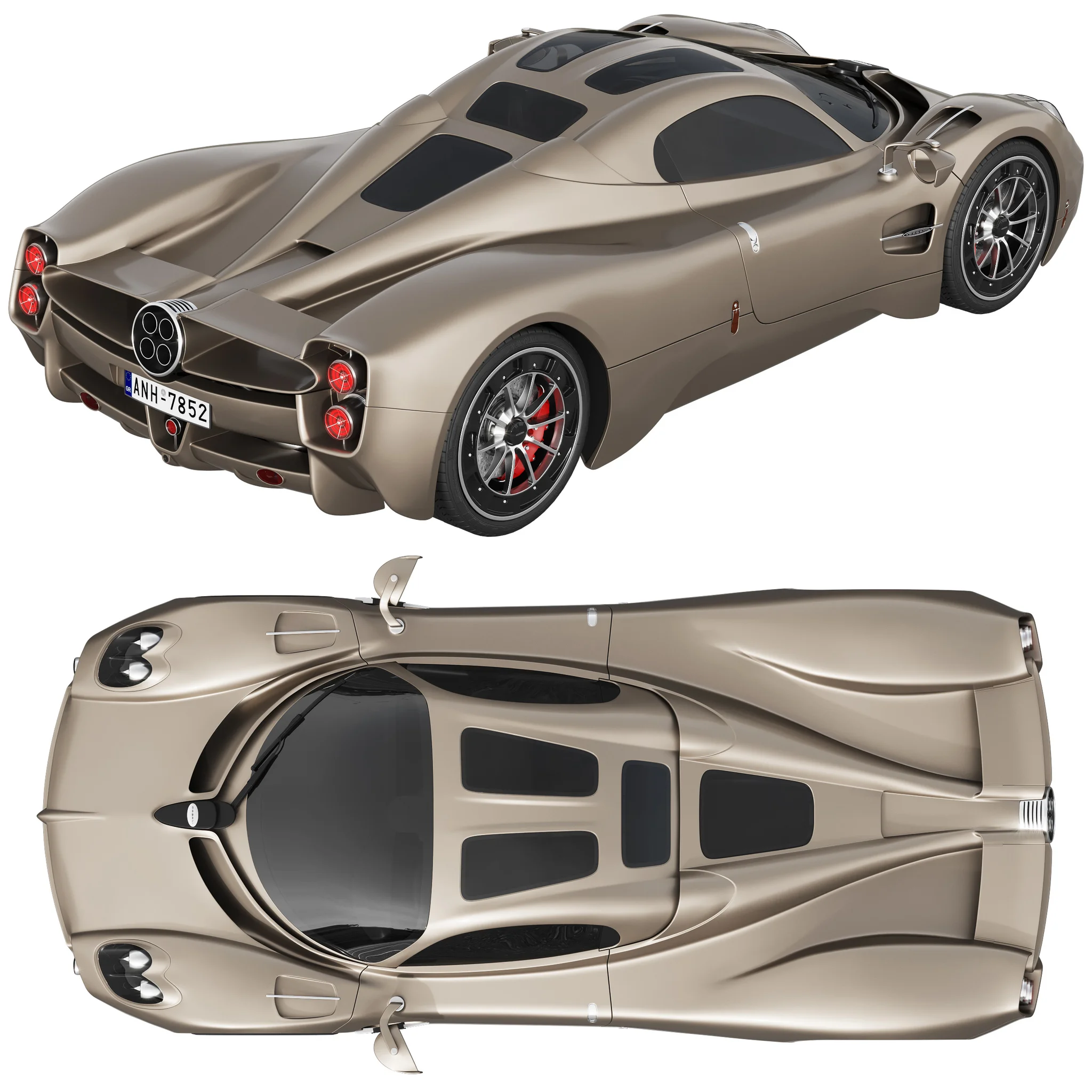 Pagani Utopia, 3D model preview 35