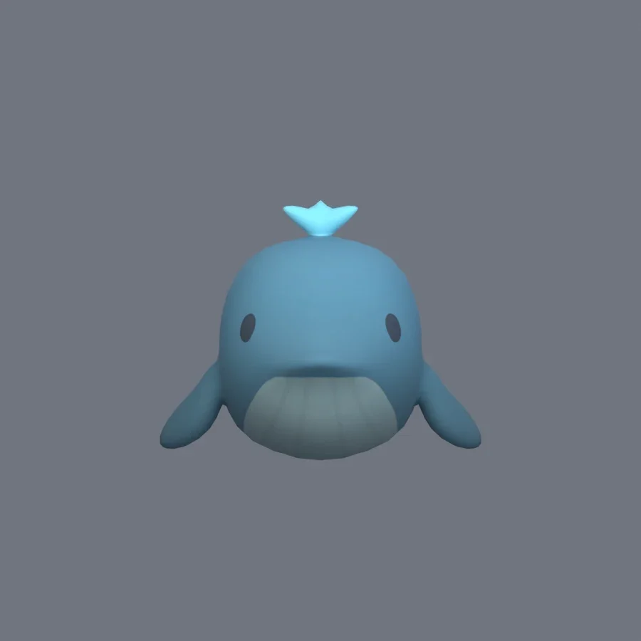 Stylized Animal Whale, 3D model preview 1