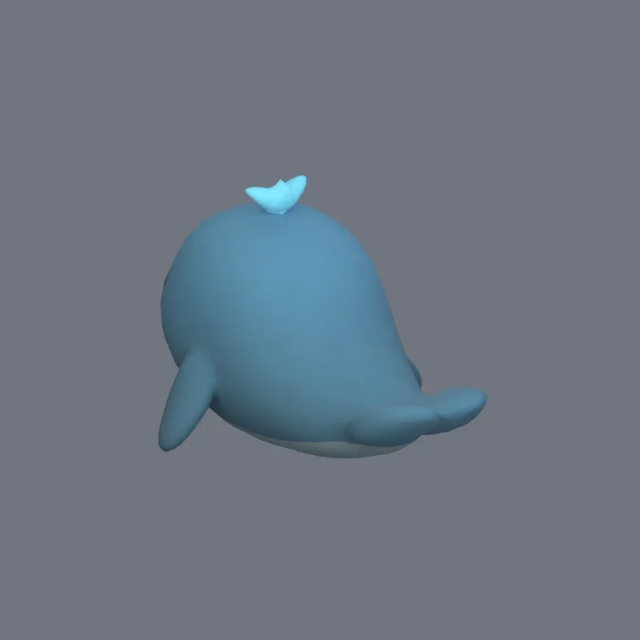 Stylized Animal Whale, 3D model preview 6