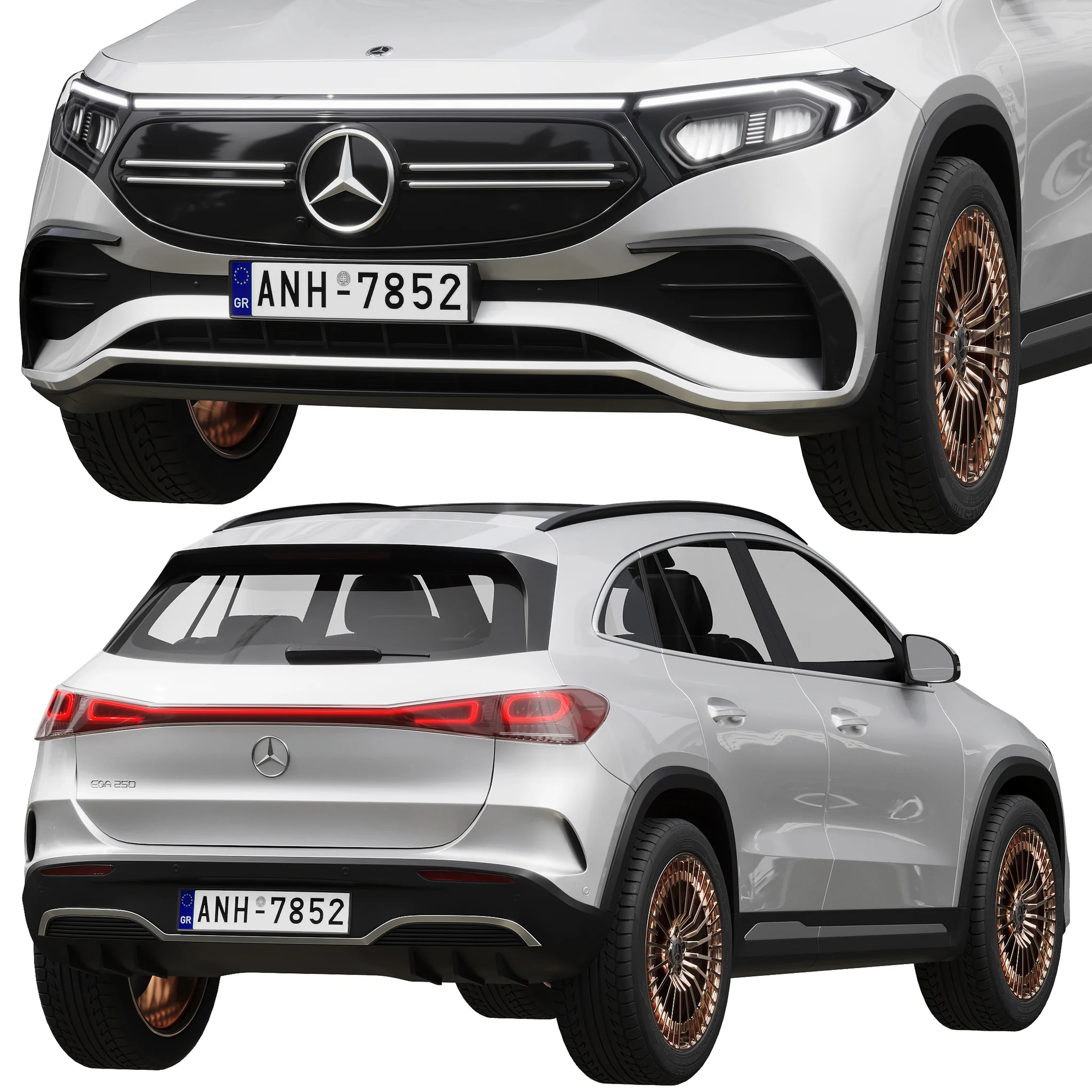 Mercedes Benz EQA, 3D model preview 3