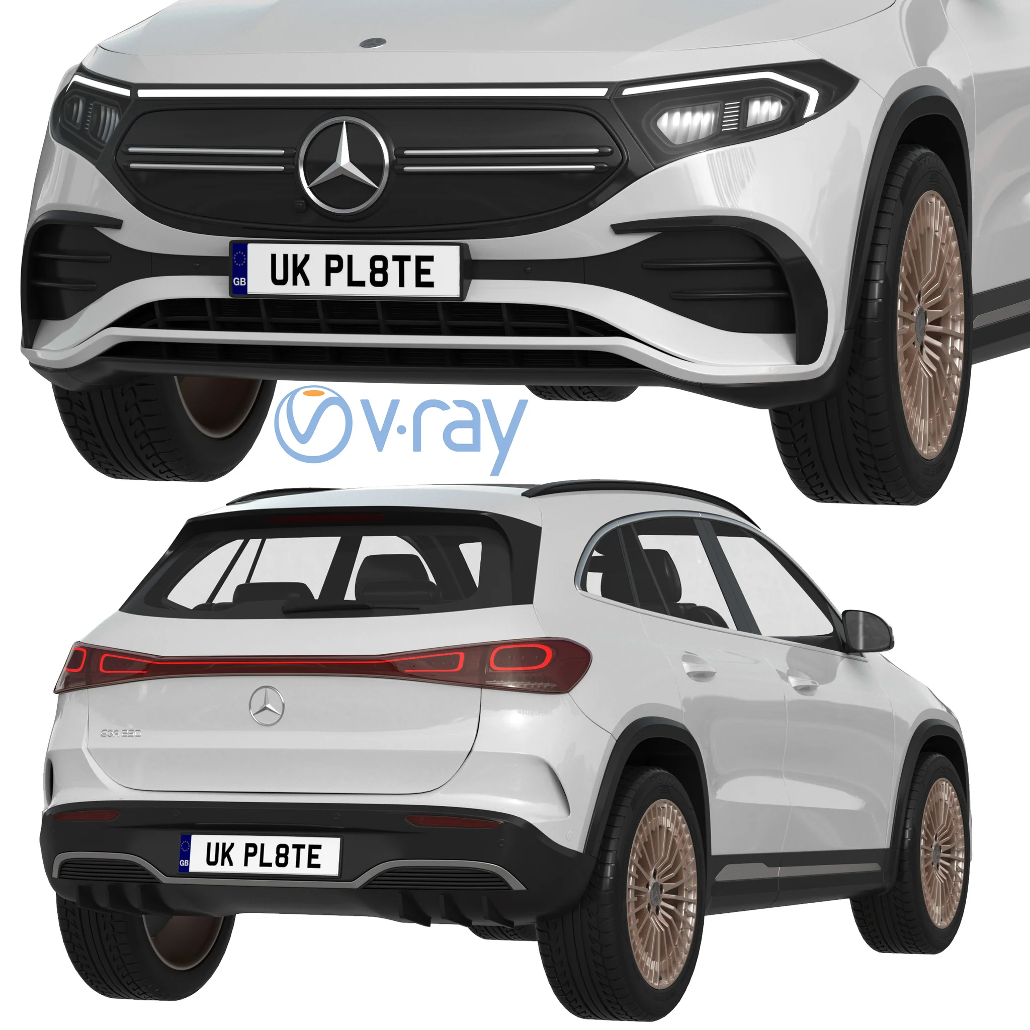 Mercedes Benz EQA, 3D model preview 5