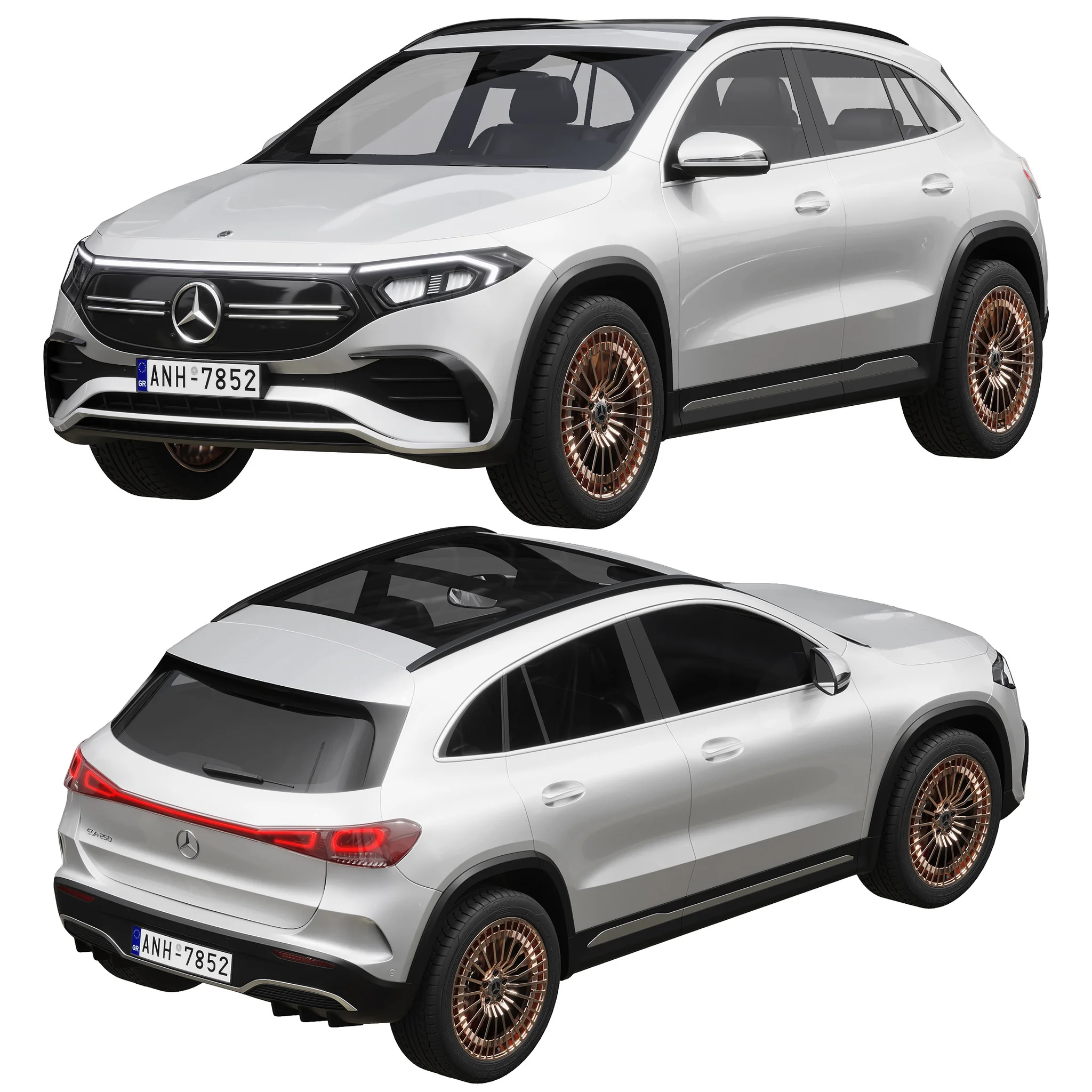 Mercedes Benz EQA, 3D model preview 7