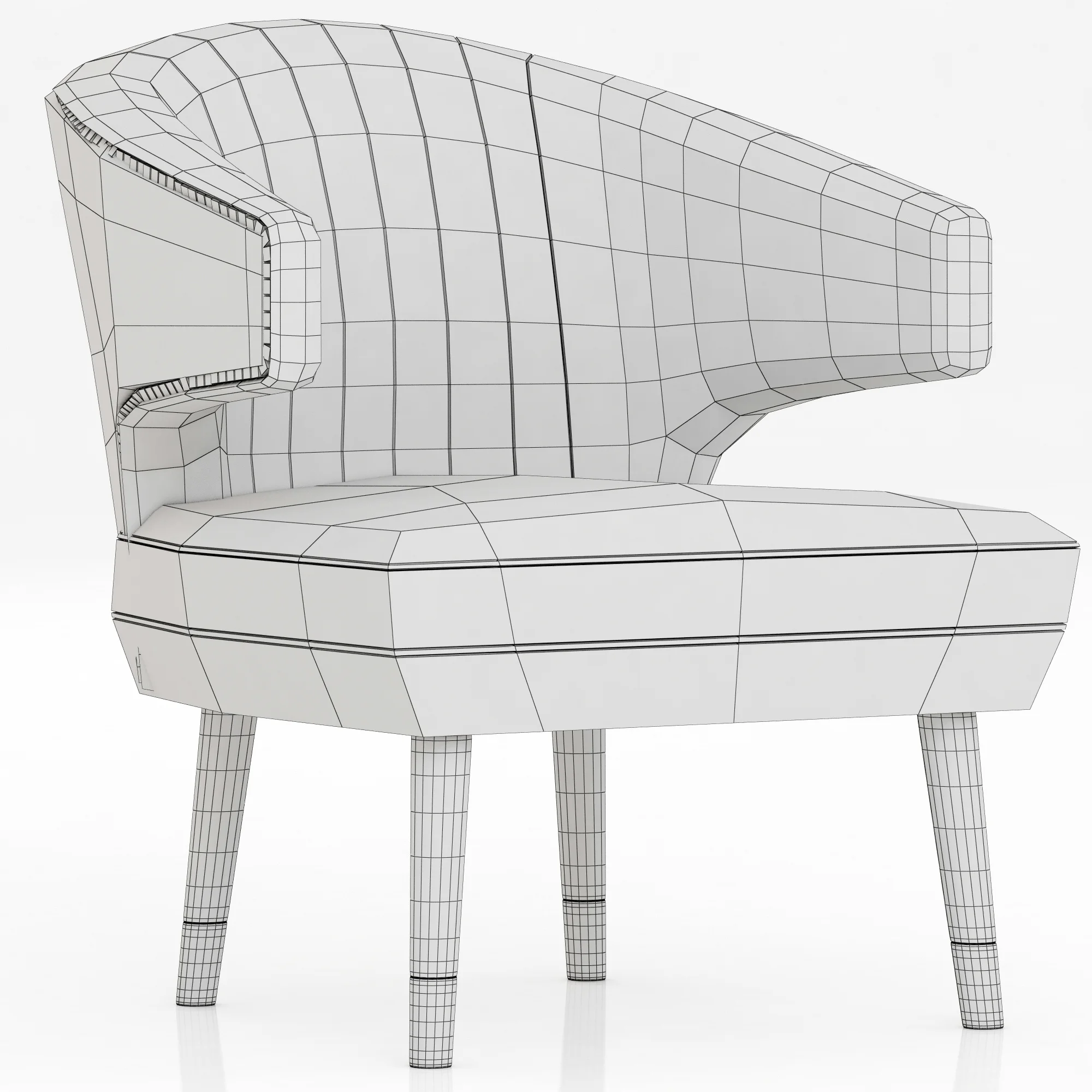 Brabbu IBIS ARMCHAIR — 3D model preview 3