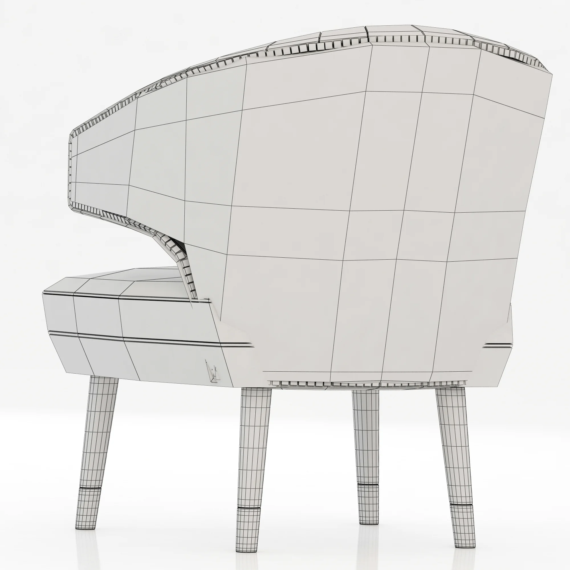 Brabbu IBIS ARMCHAIR — 3D model preview 7