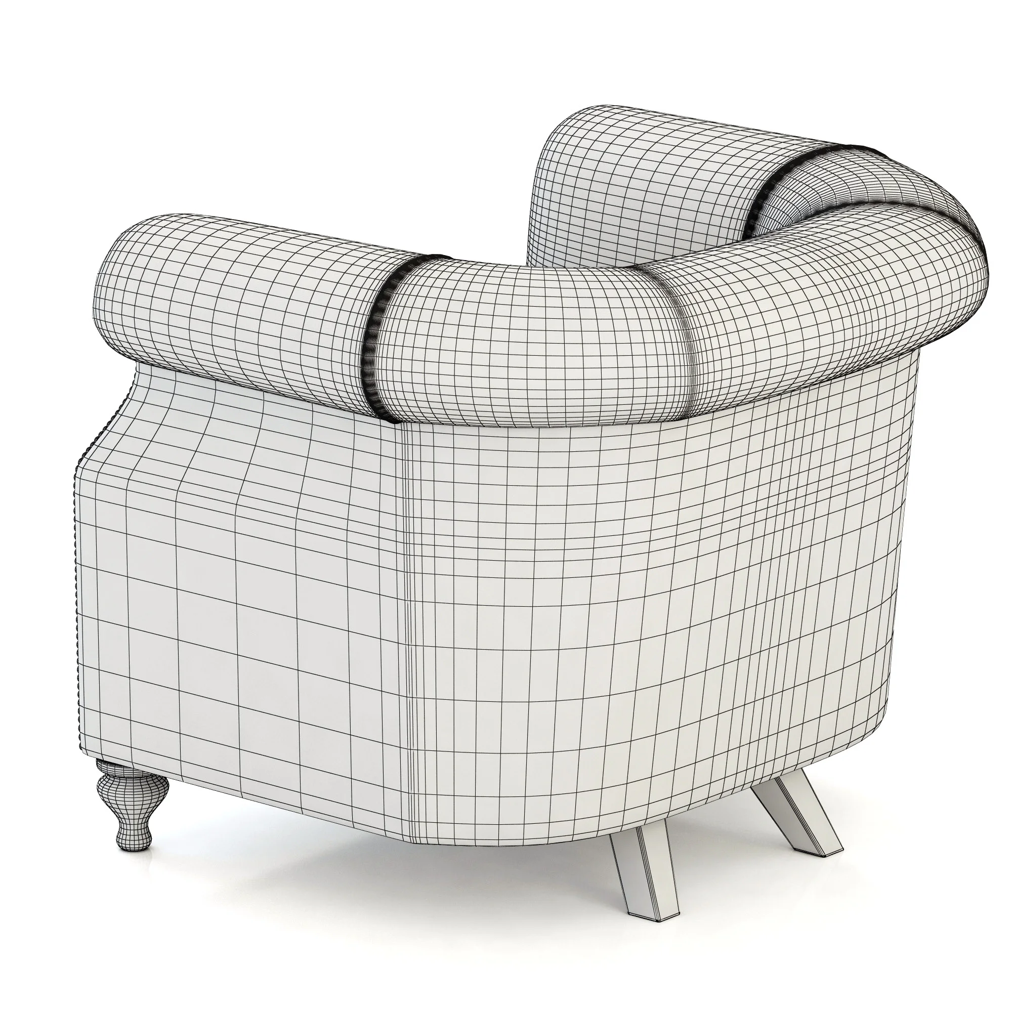 Dantone Home Marlou Armchair — 3D model preview 7