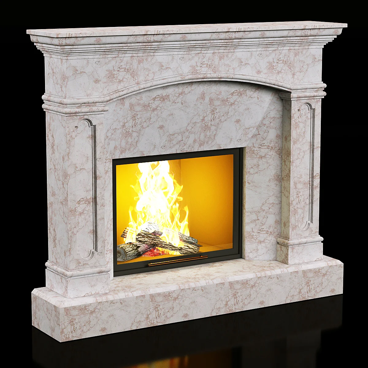 Marble Fireplace9 — 3D model preview 2