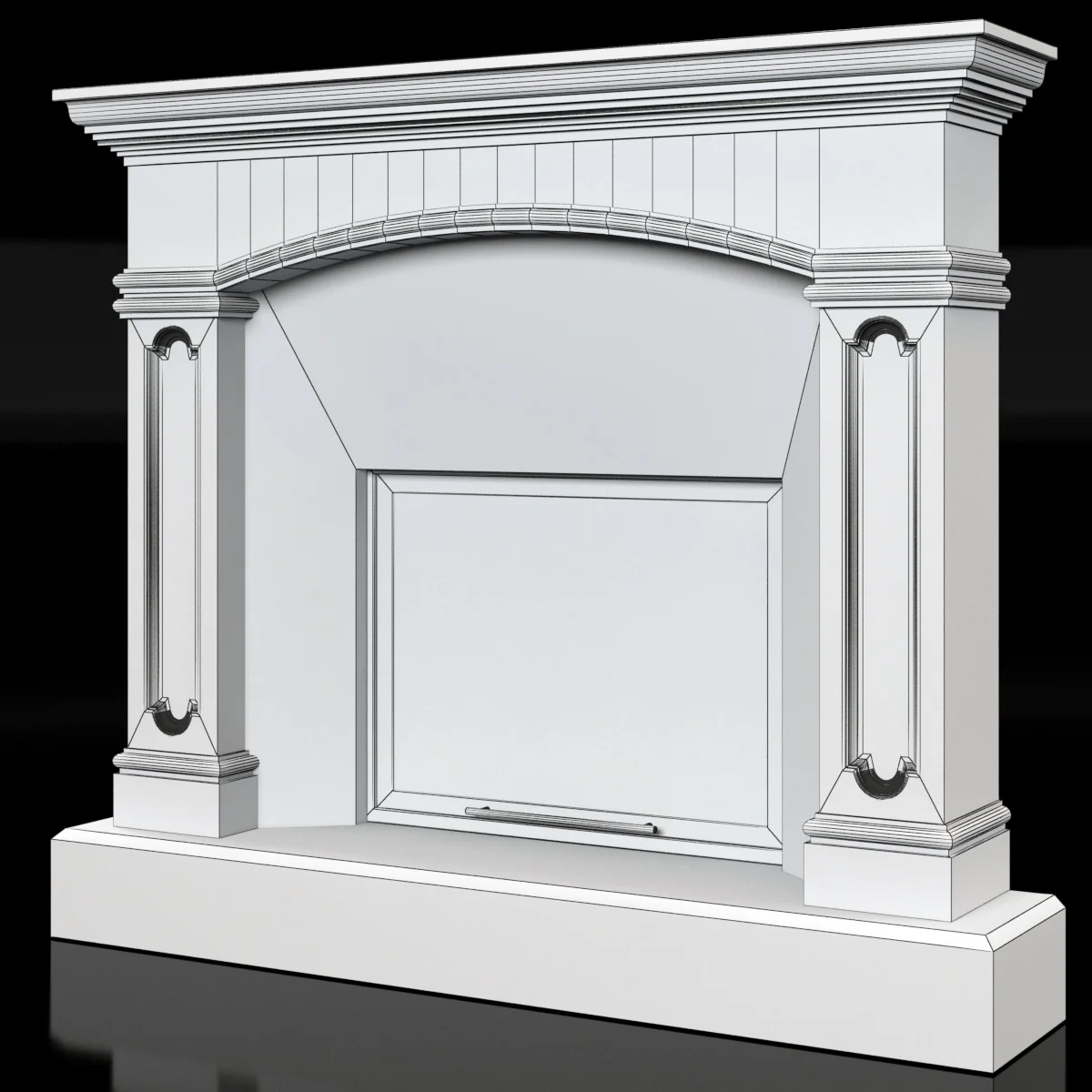 Marble Fireplace9 — 3D model preview 5