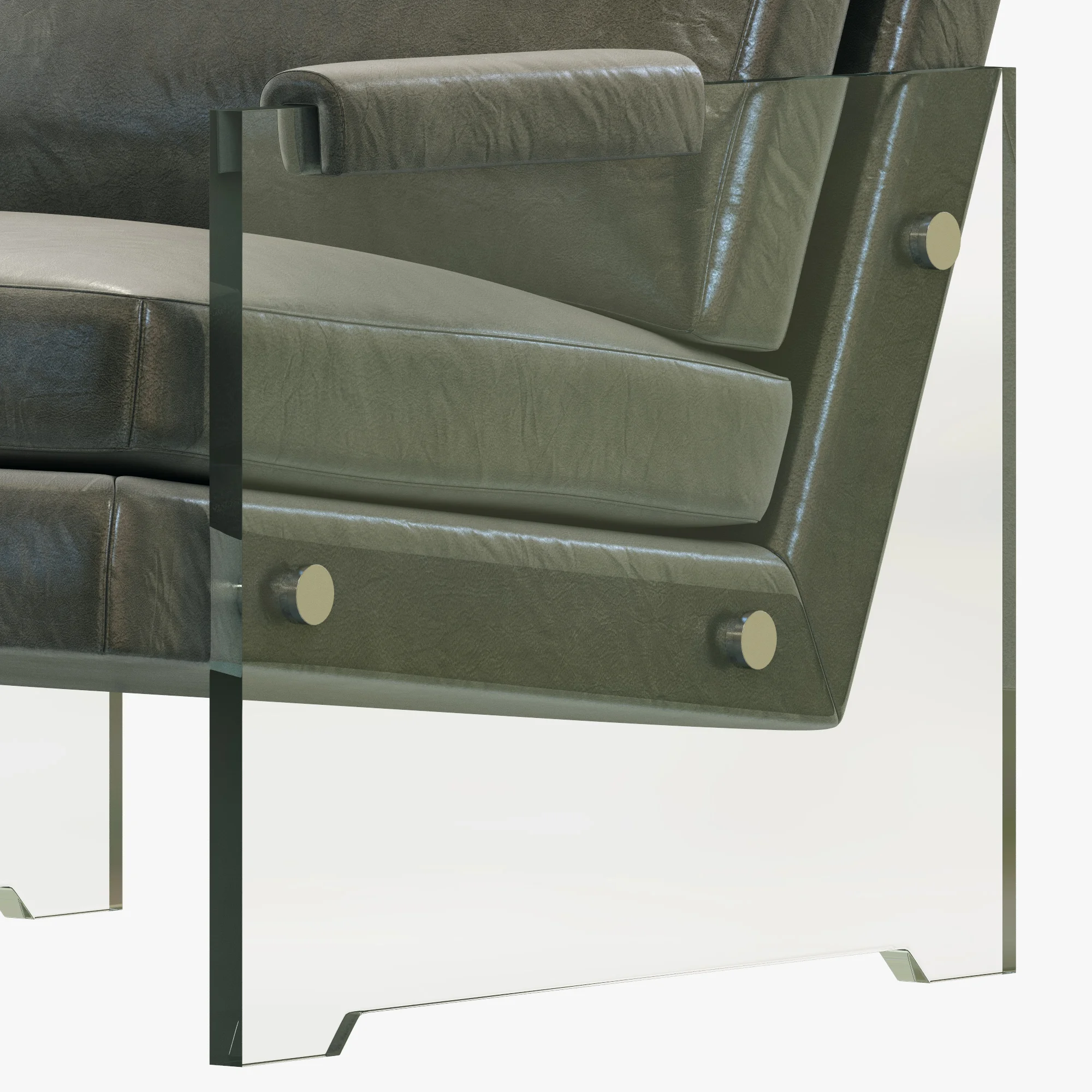 RH Modern Luca Leather Chair — 3D model preview 5