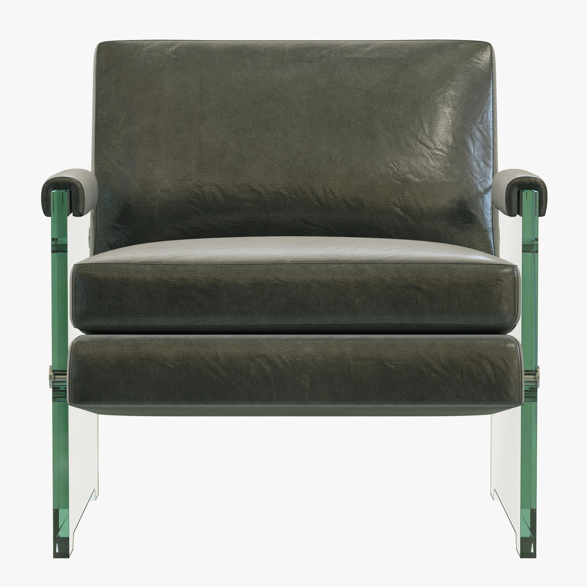 RH Modern Luca Leather Chair — 3D model preview 9