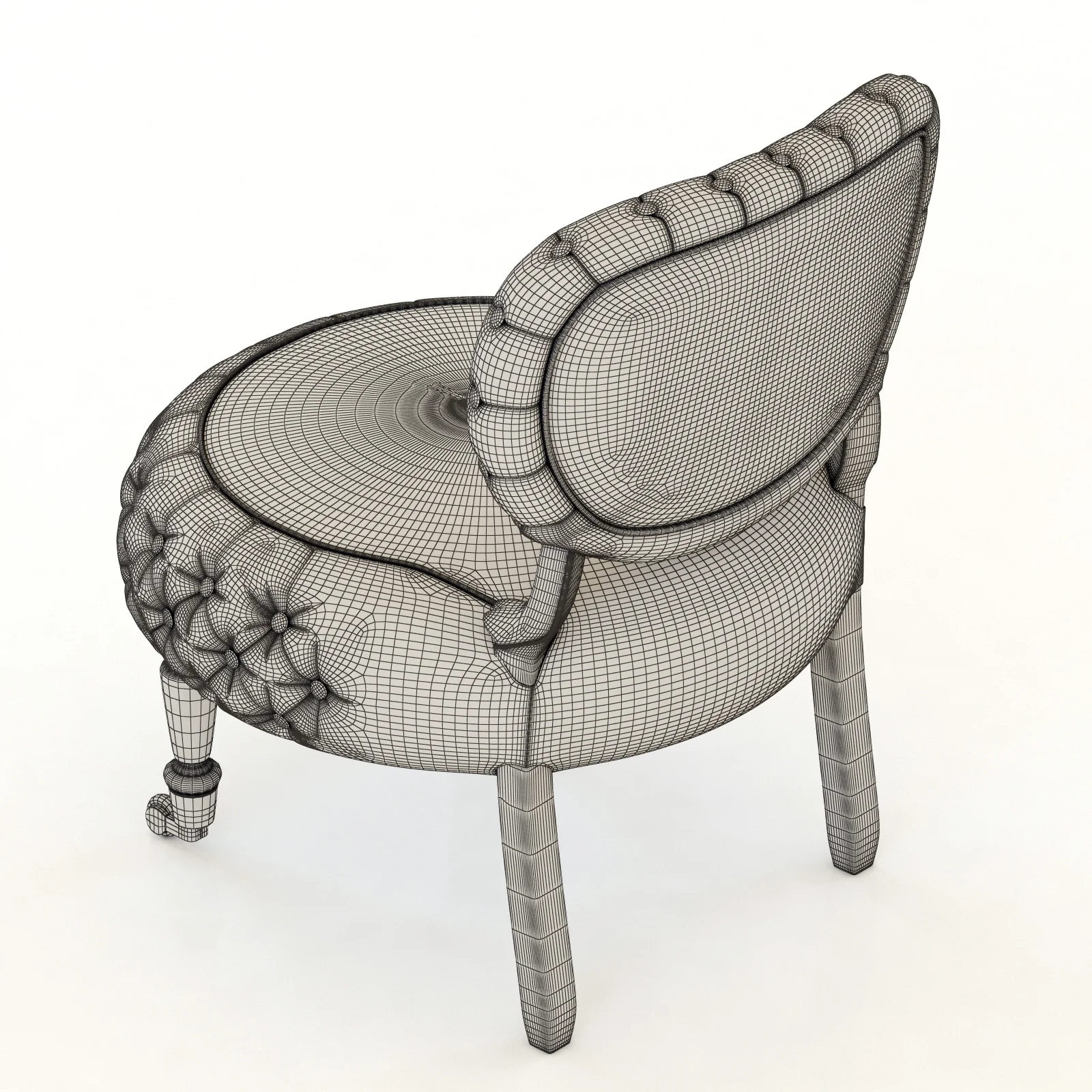 Barrio Puff Chair — 3D model preview 1