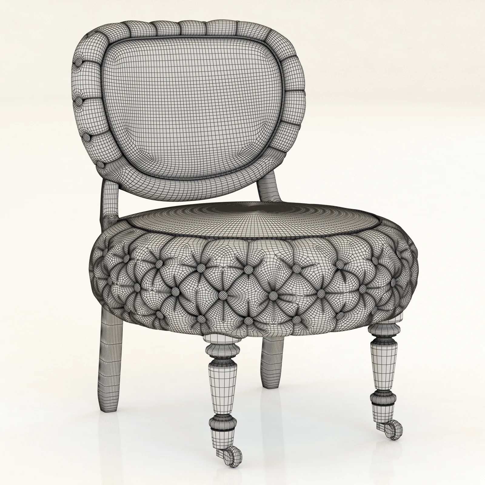 Barrio Puff Chair — 3D model preview 4