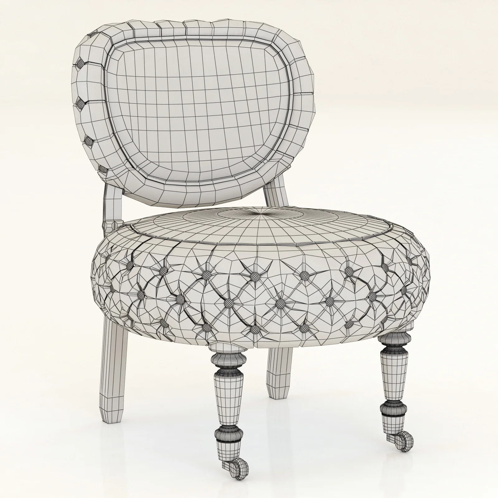 Barrio Puff Chair — 3D model preview 5