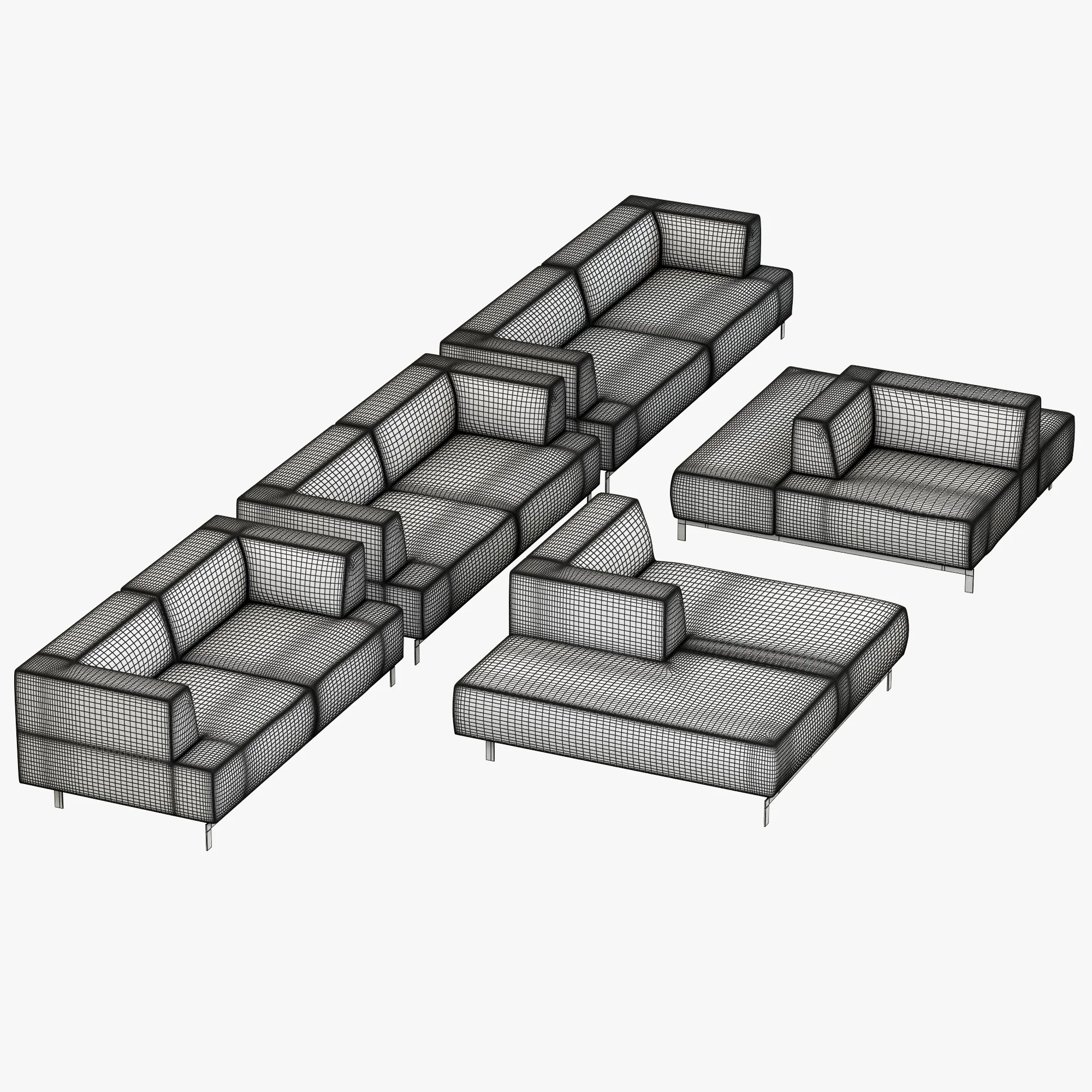 Living Divani Metrocubo — 3D model preview 2