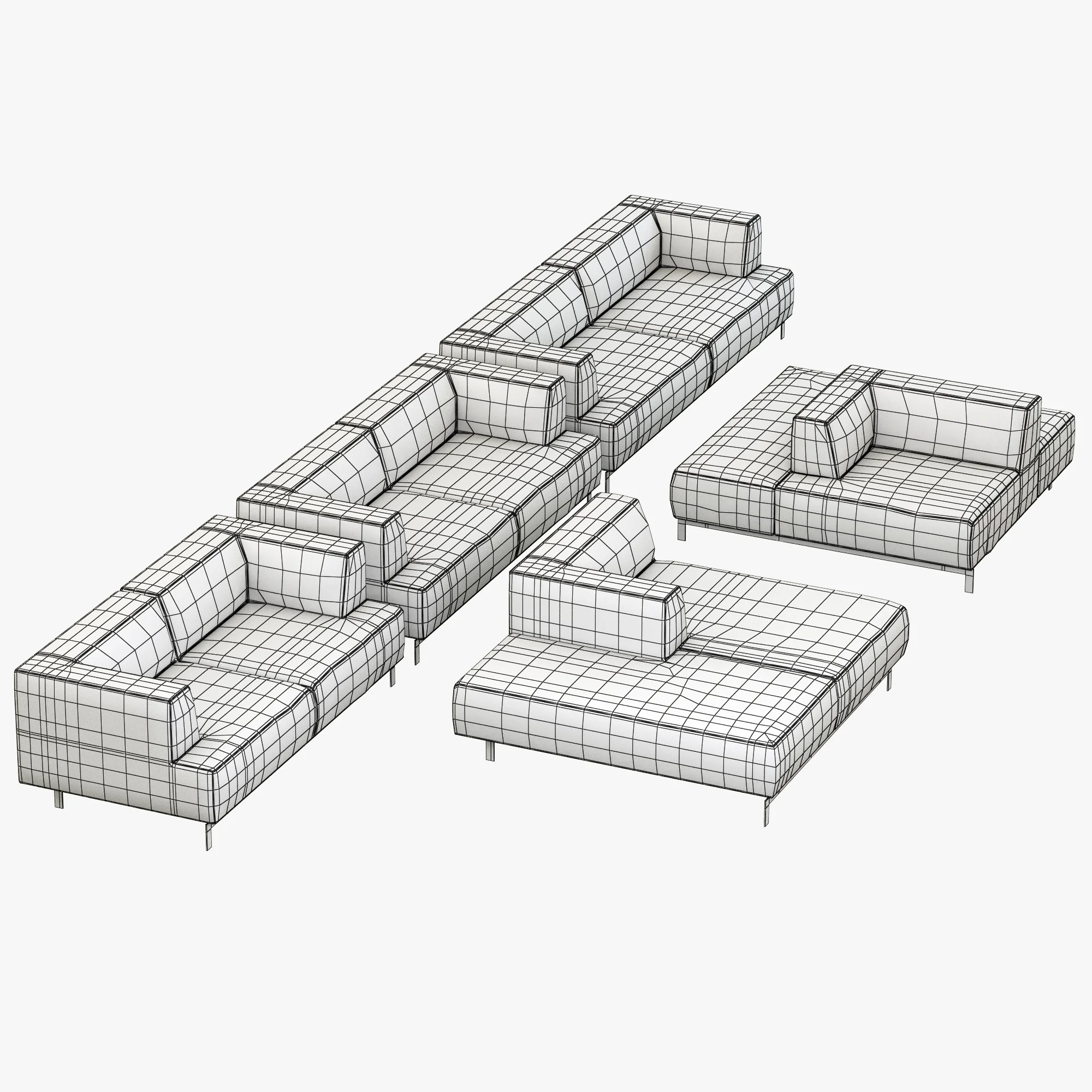 Living Divani Metrocubo — 3D model preview 3