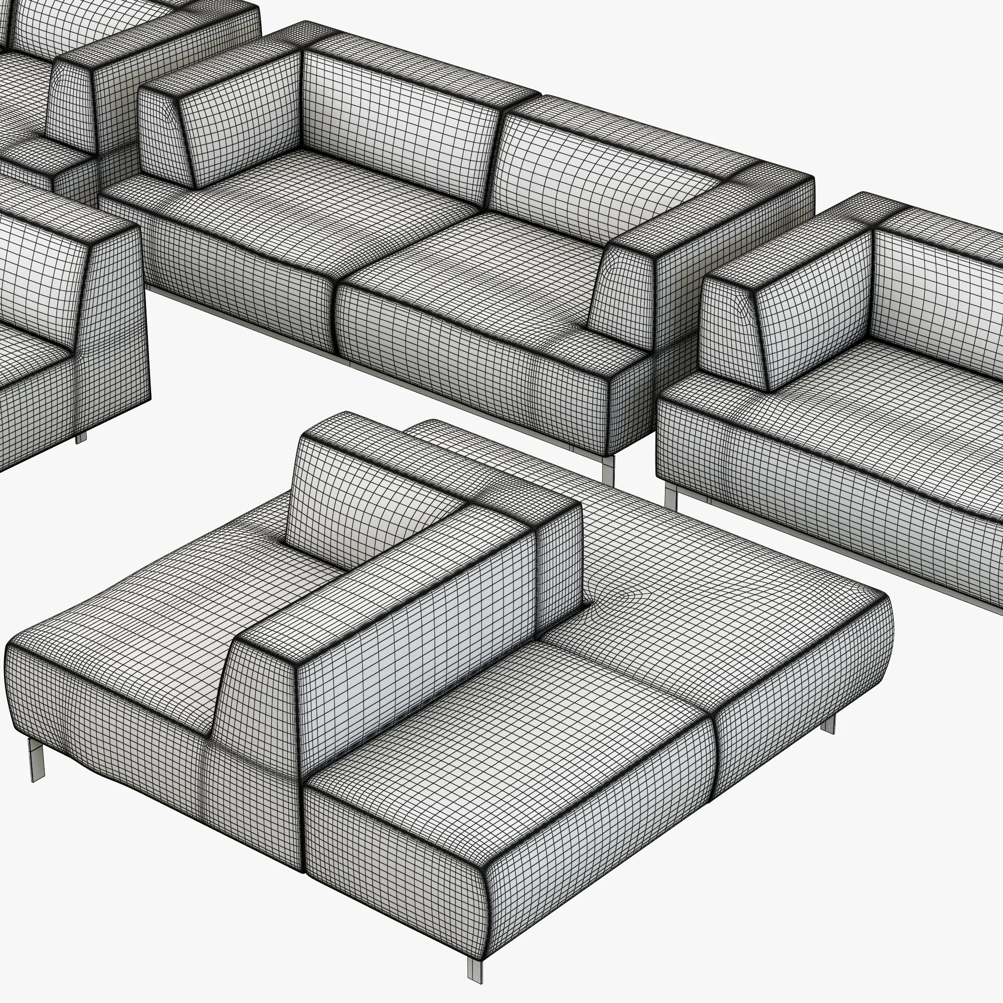 Living Divani Metrocubo — 3D model preview 5