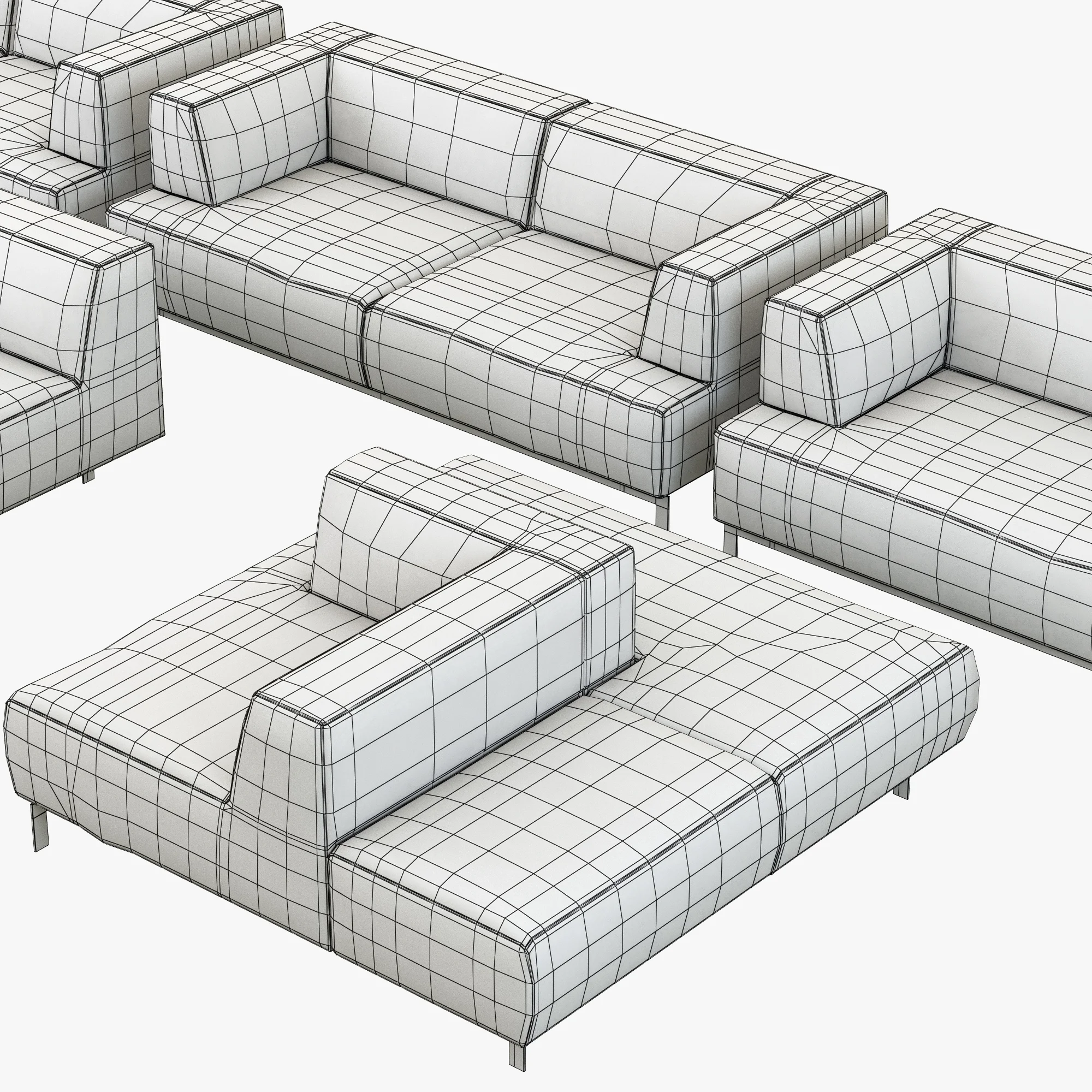 Living Divani Metrocubo — 3D model preview 6