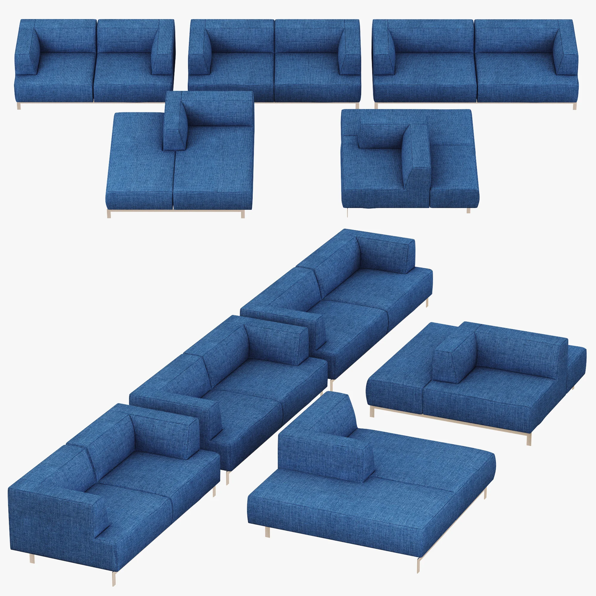 Living Divani Metrocubo — 3D model preview 9