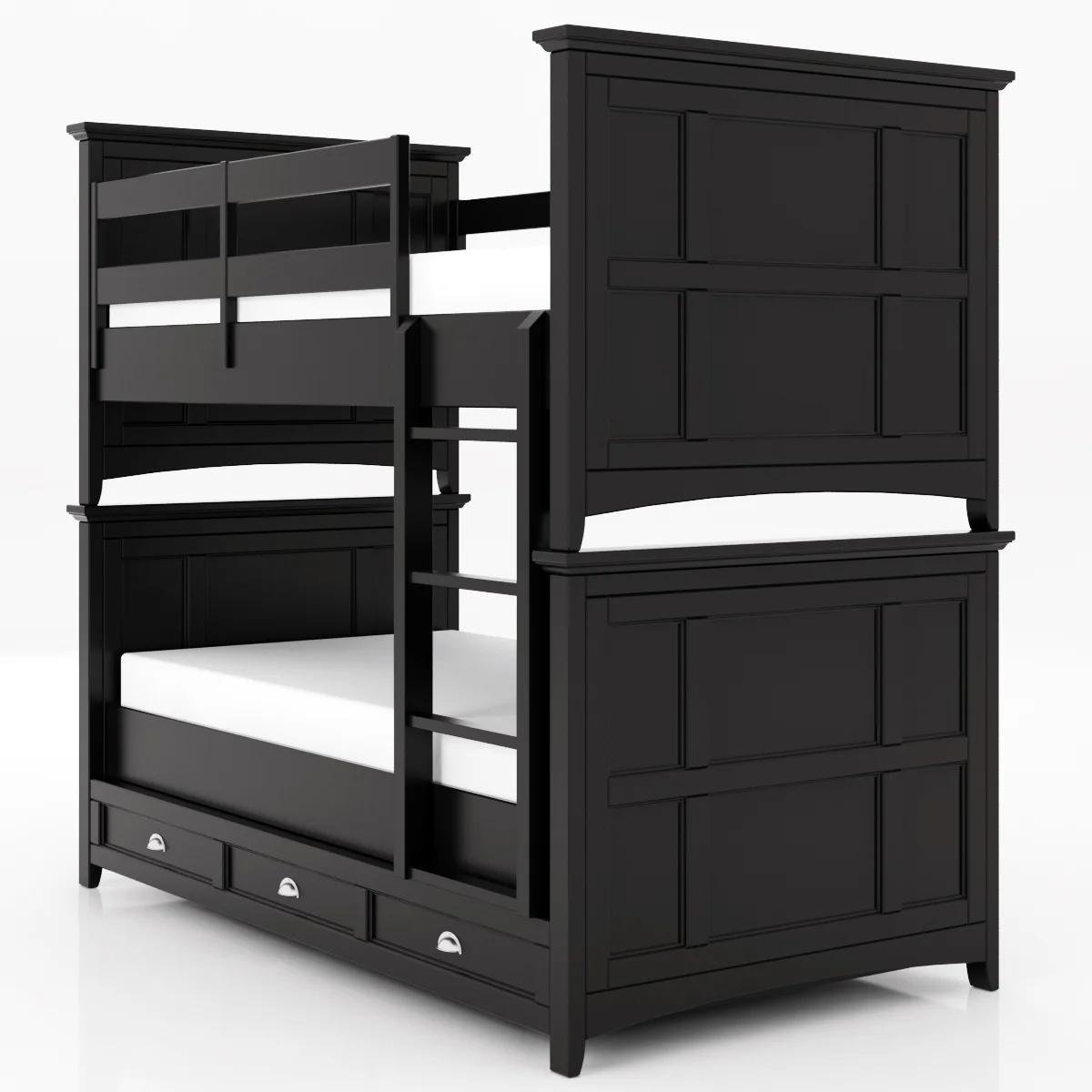 Magnussen Home Bennett Black Bunk Bed 2 — 3D model preview 1
