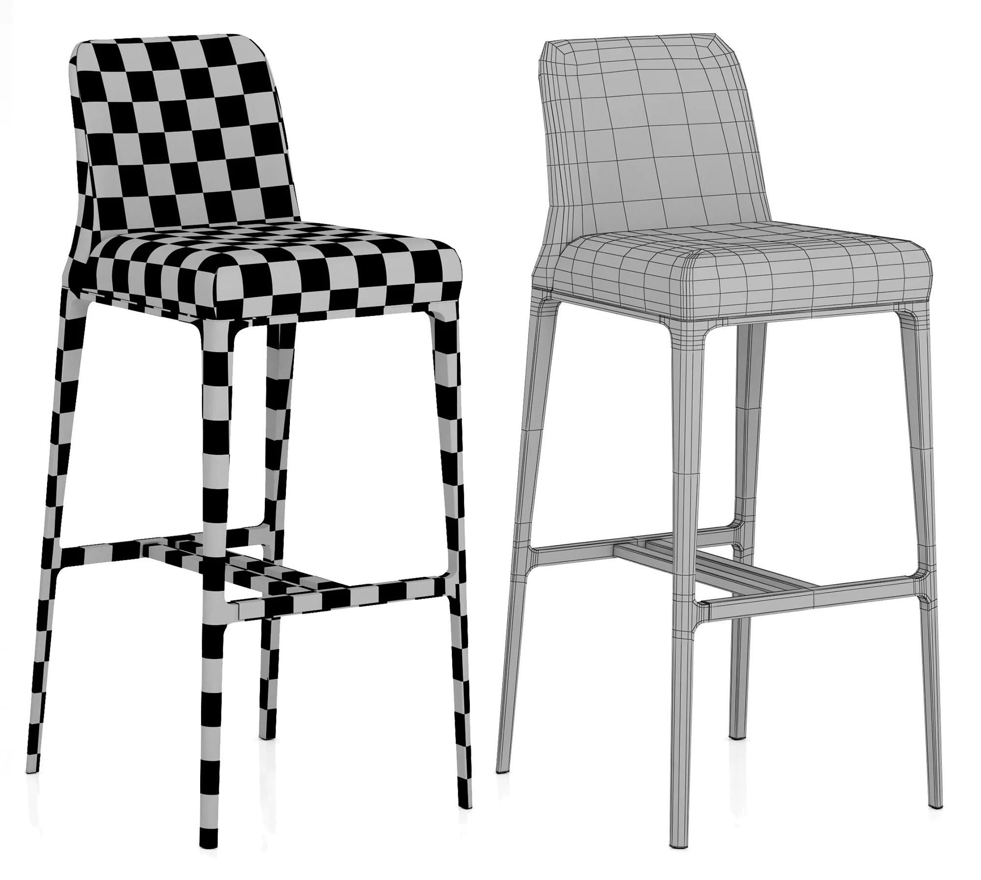 Roche Bobois AIDA BAR STOOL — 3D model preview 10