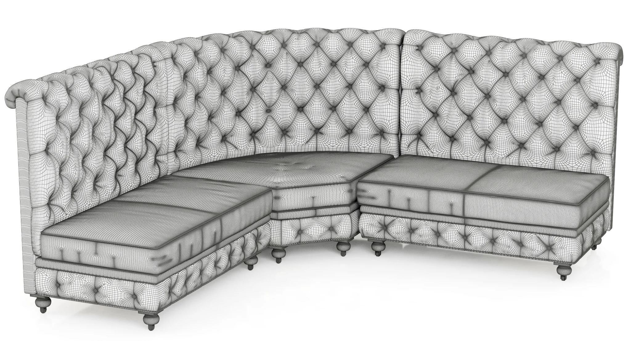 Restoration Hardware Kensington Leather L Banquette — 3D model preview 5