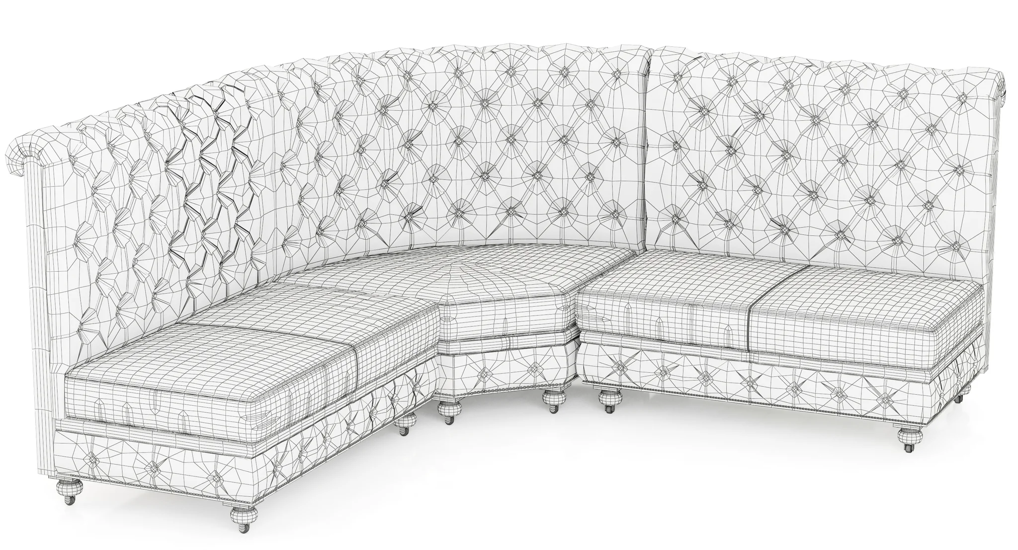 Restoration Hardware Kensington Leather L Banquette — 3D model preview 6