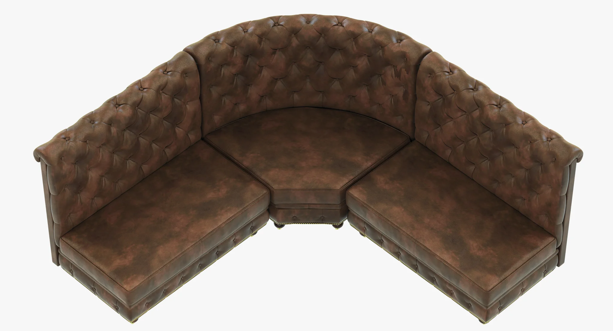 Restoration Hardware Kensington Leather L Banquette — 3D model preview 7