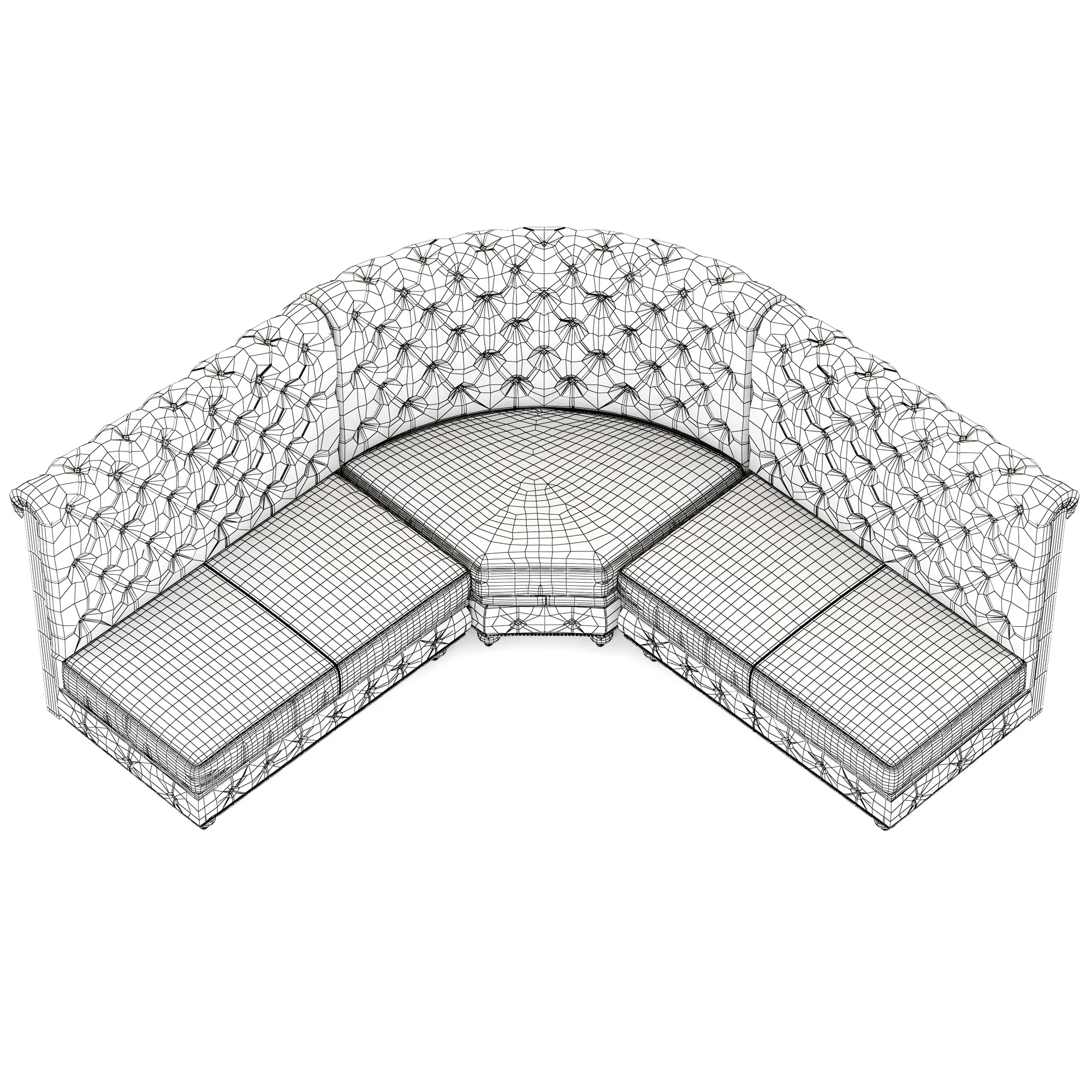 Restoration Hardware Kensington Leather L Banquette — 3D model preview 11