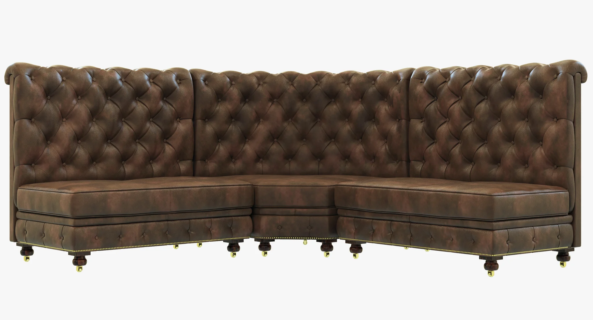 Restoration Hardware Kensington Leather L Banquette — 3D model preview 12