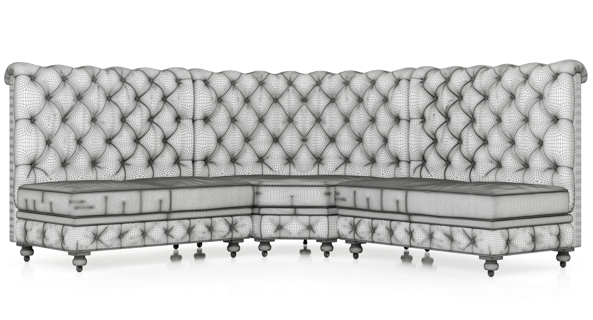 Restoration Hardware Kensington Leather L Banquette — 3D model preview 13