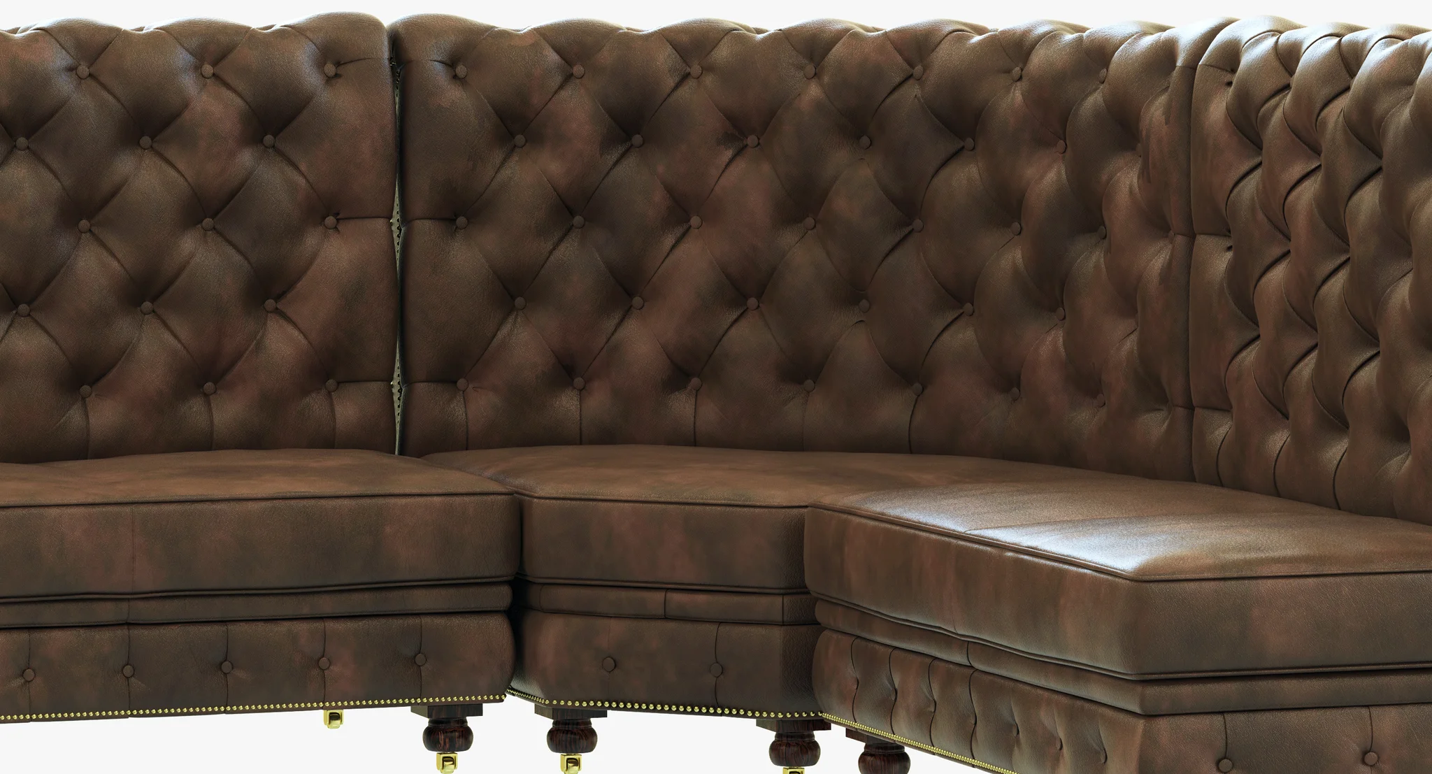 Restoration Hardware Kensington Leather L Banquette — 3D model preview 15