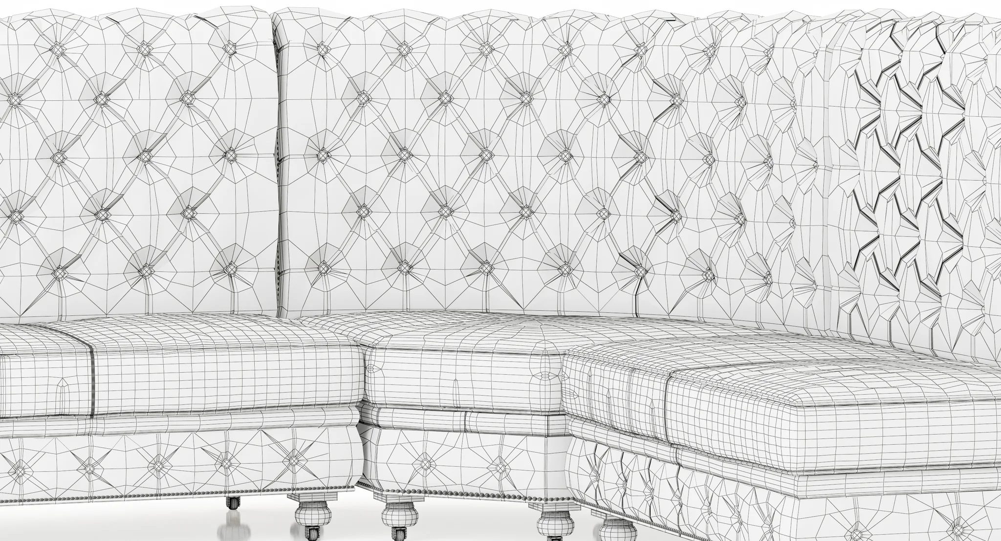 Restoration Hardware Kensington Leather L Banquette — 3D model preview 17