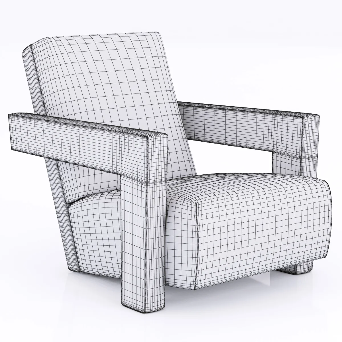 Pair Of Gerrit Thomas Rietveld Chairs — 3D model preview 4