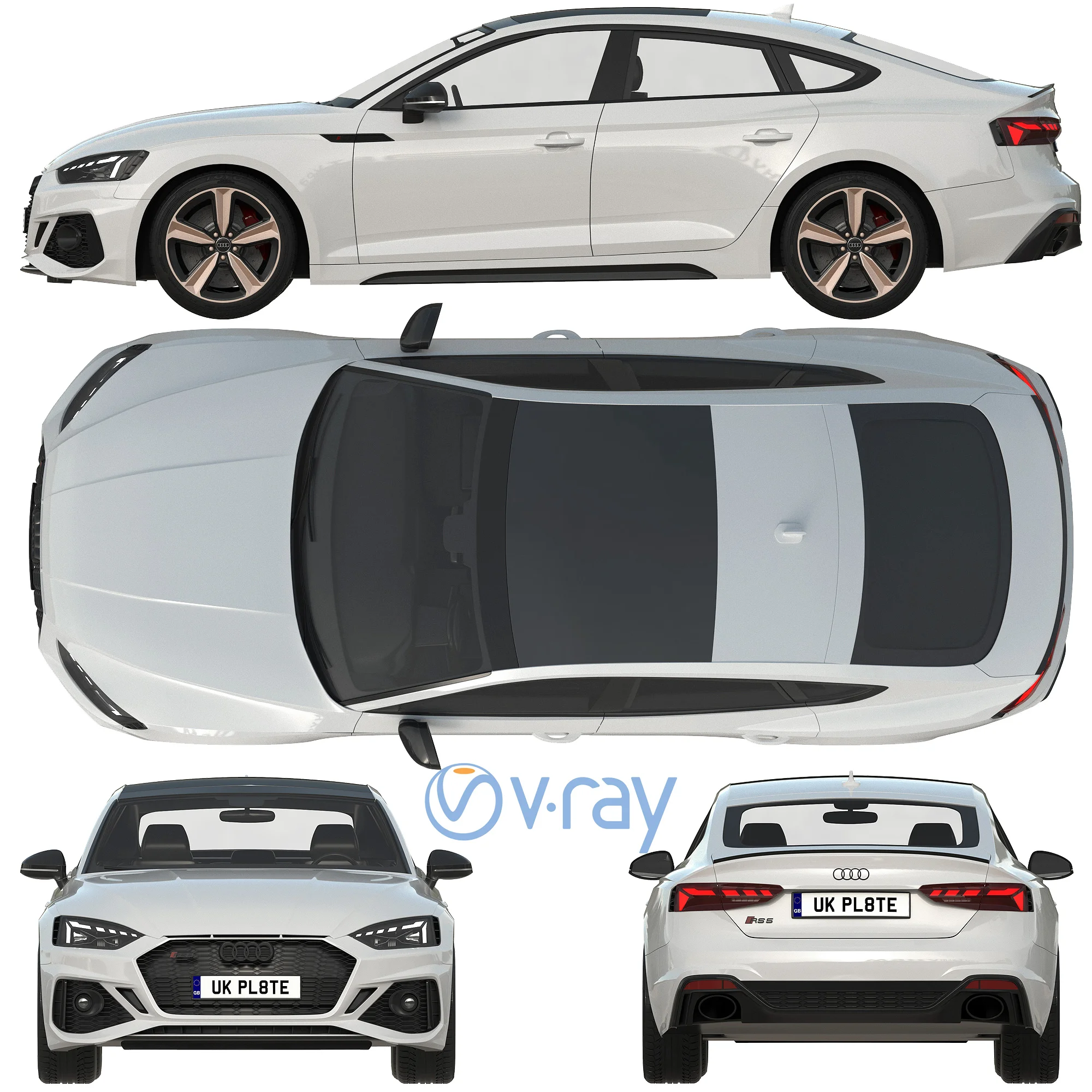 Audi RS5 Sportback, 3D model preview 29