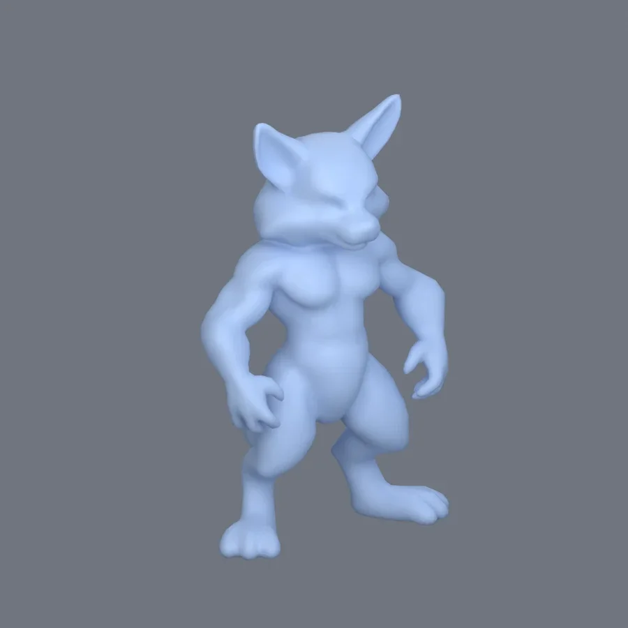Furry Character Male 02, 3D model preview 2